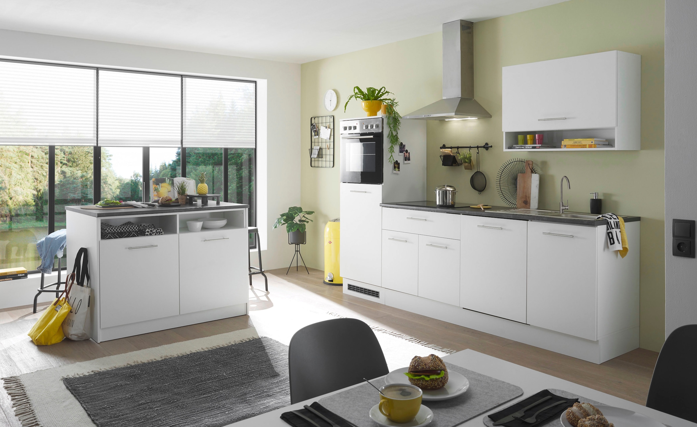 BASIC by Balculina Küchenzeile »Eddy«, Breite 260 cm, wahlweise mit mit E-Geräten
