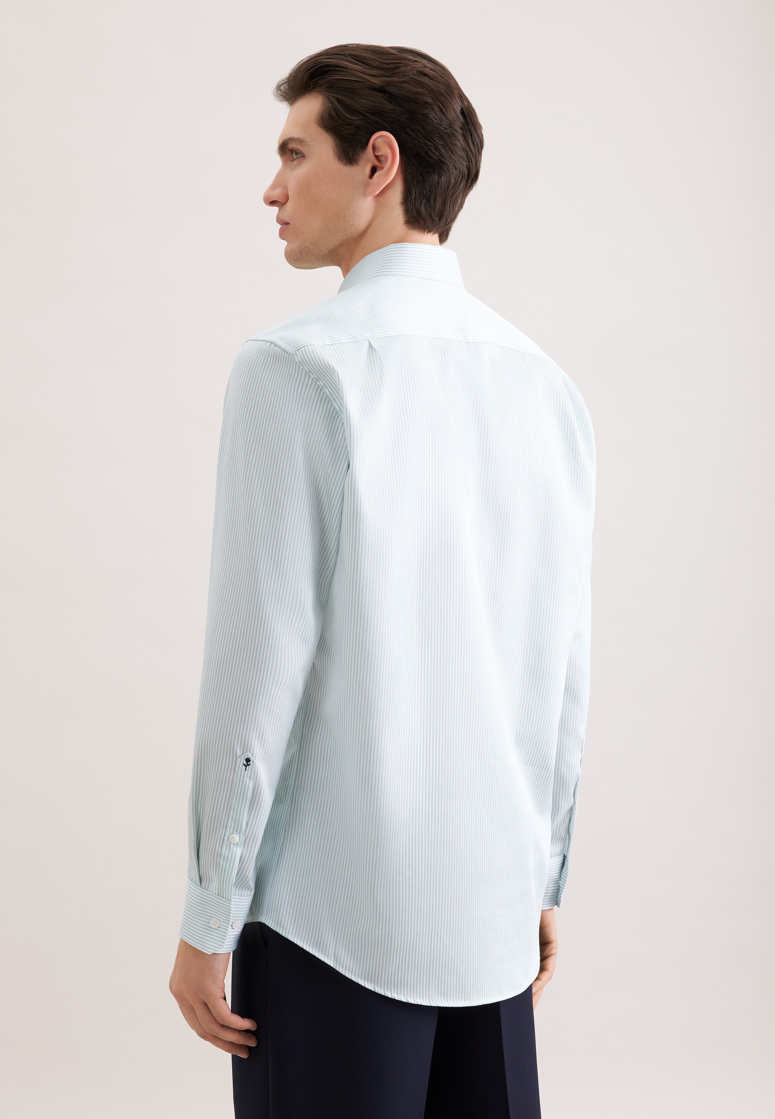 seidensticker Businesshemd »Schwarze Rose« Regular 1/1 Button-Down-Kragen Gestreift