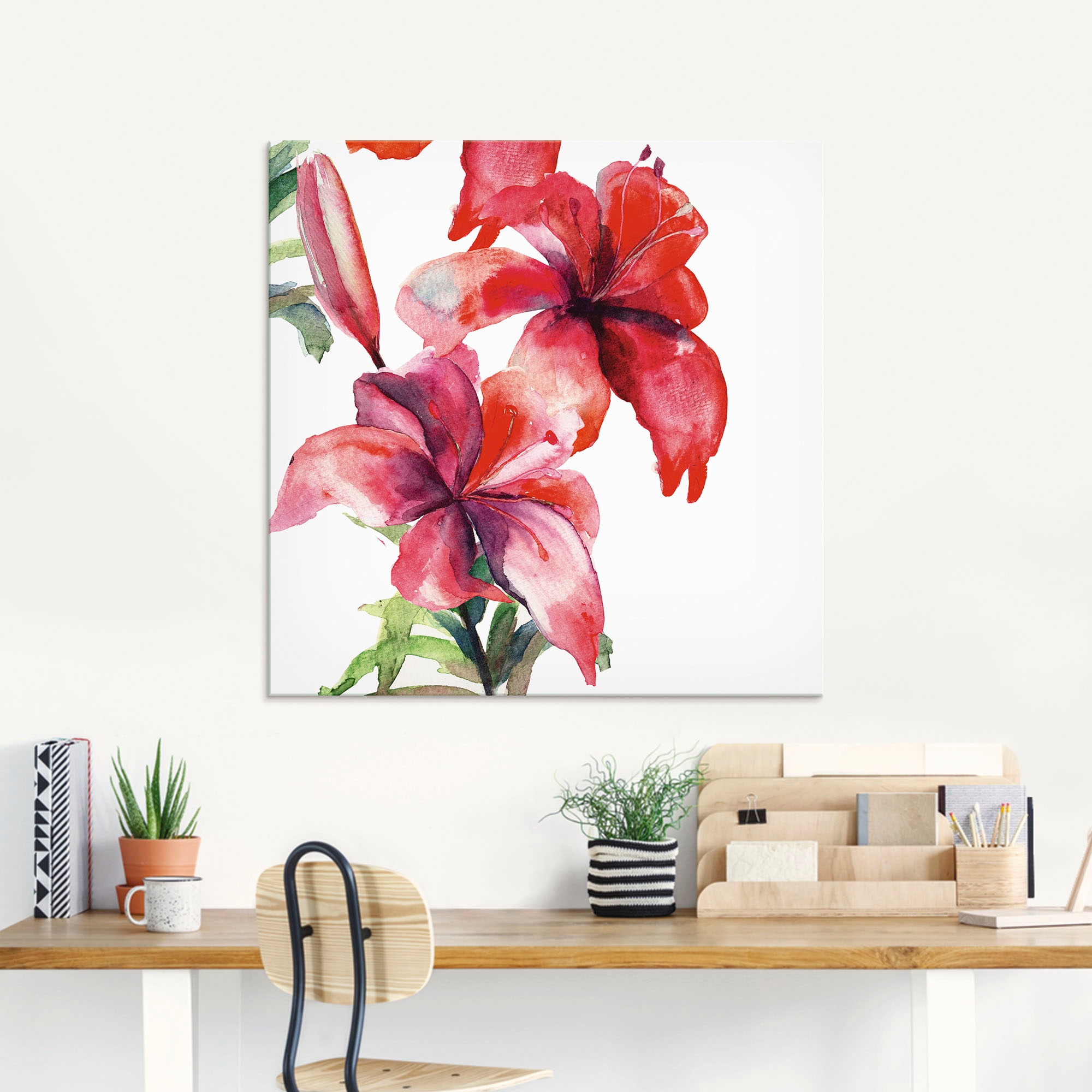 Artland Glasbild »Lilien«, Blumen, (1 St.), in verschiedenen Größen