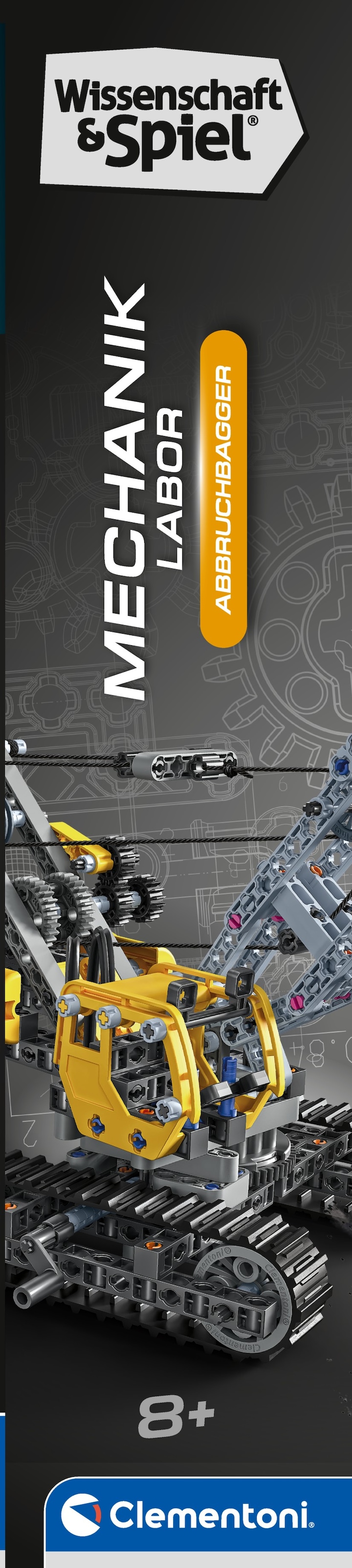 Clementoni® Modellbausatz »Mechanik Labor, Abbruchbagger« Made in Europe