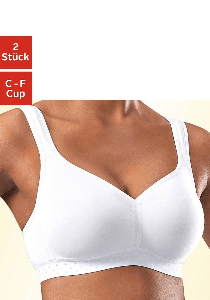 Petite Fleur Damen Soft-BH Packung in weiß, Größe Cup E