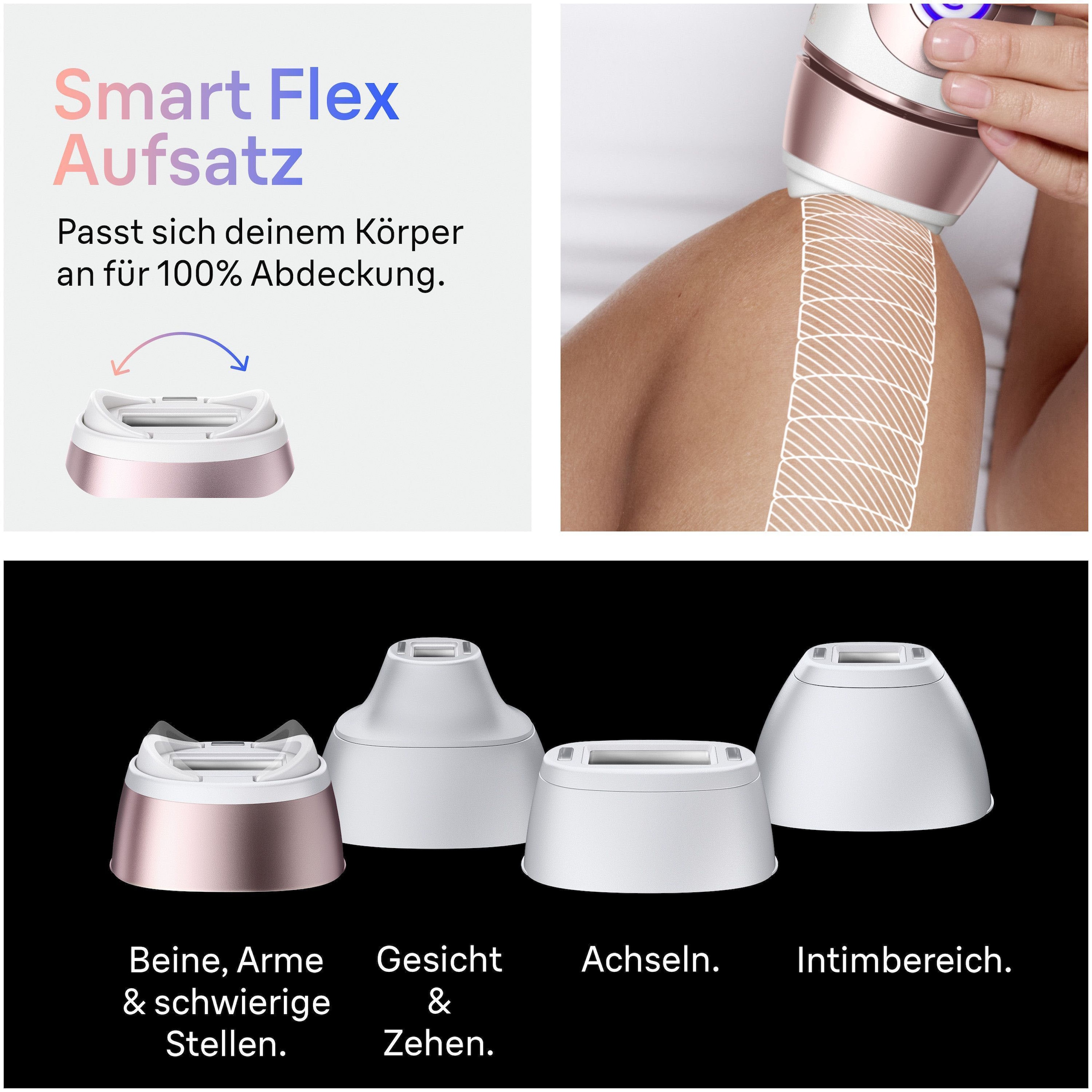 Braun IPL-Haarentferner »Braun Smart Skin i·expert PL7432« 400.000 Lichtimpulse Laser-Haarentfernung für Zuhause, Dauerhafte Haarreduzierung