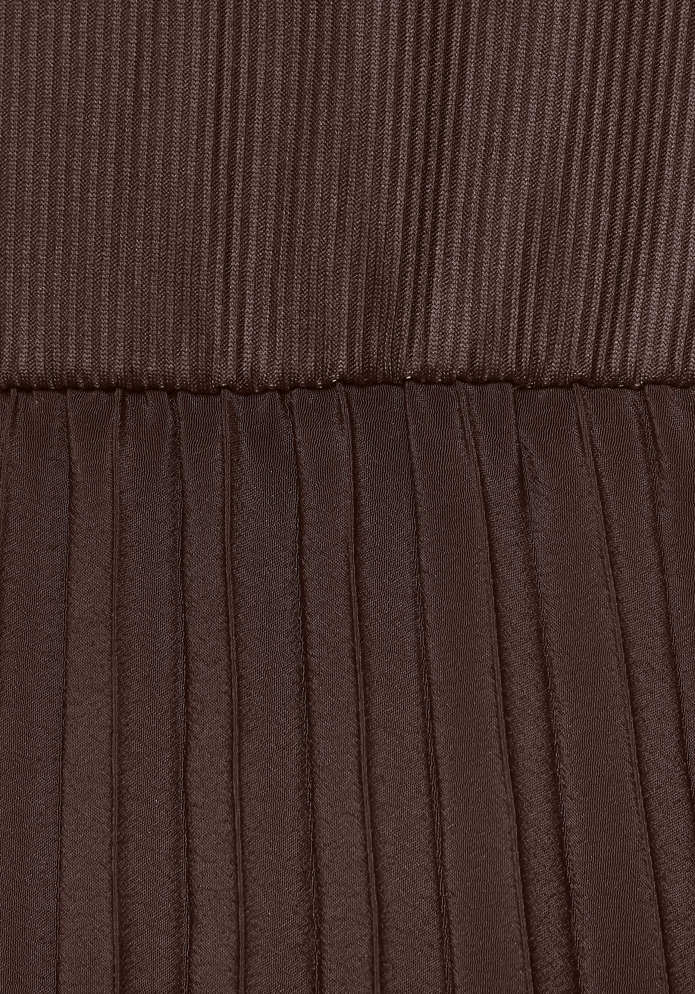 LASCANA Midikleid, mit Plisseerockteil, Basic, modisch