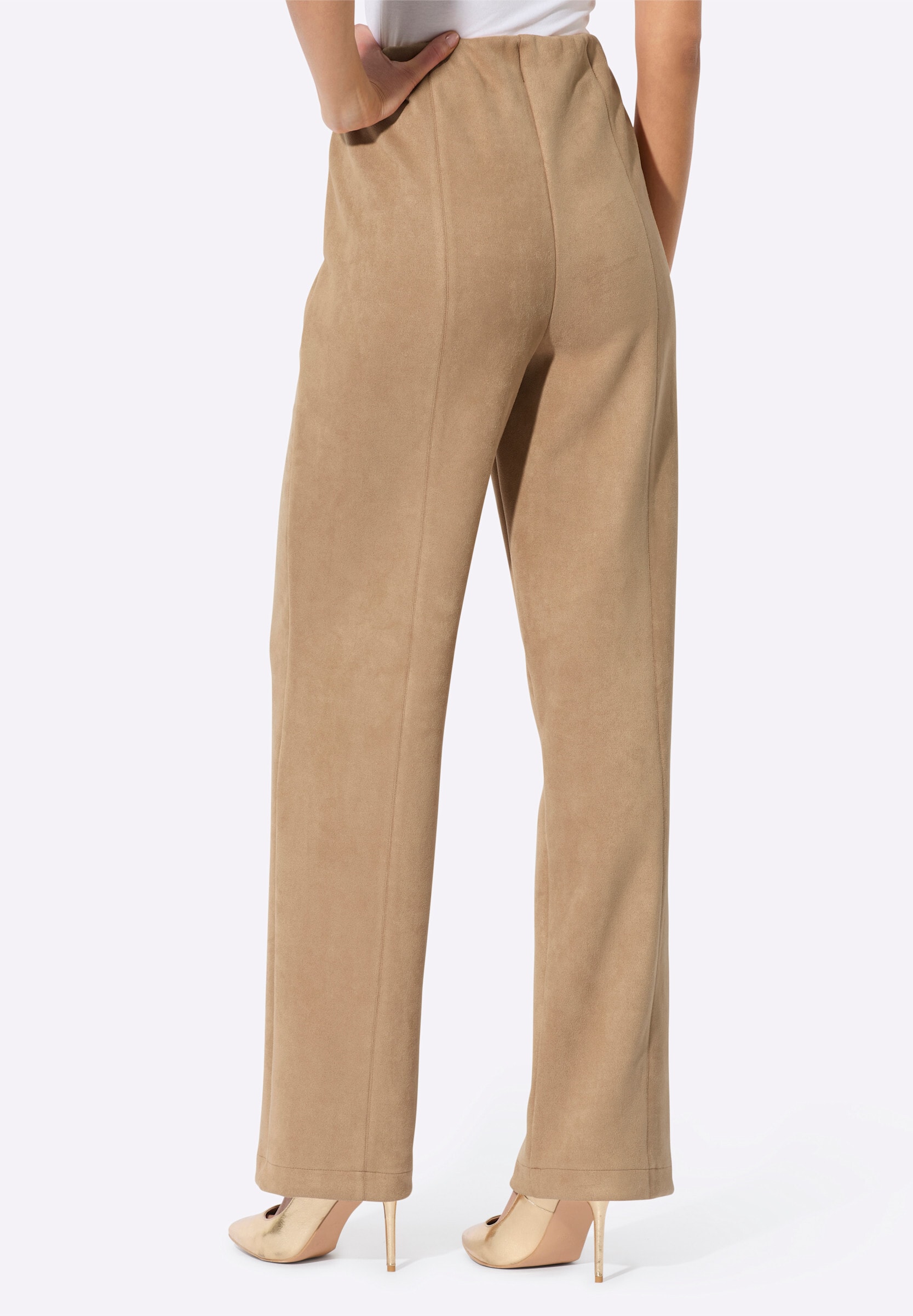 creation L Schlupfhose »Velourslederimitat-Hose Hose in Veloursleder-Optik«