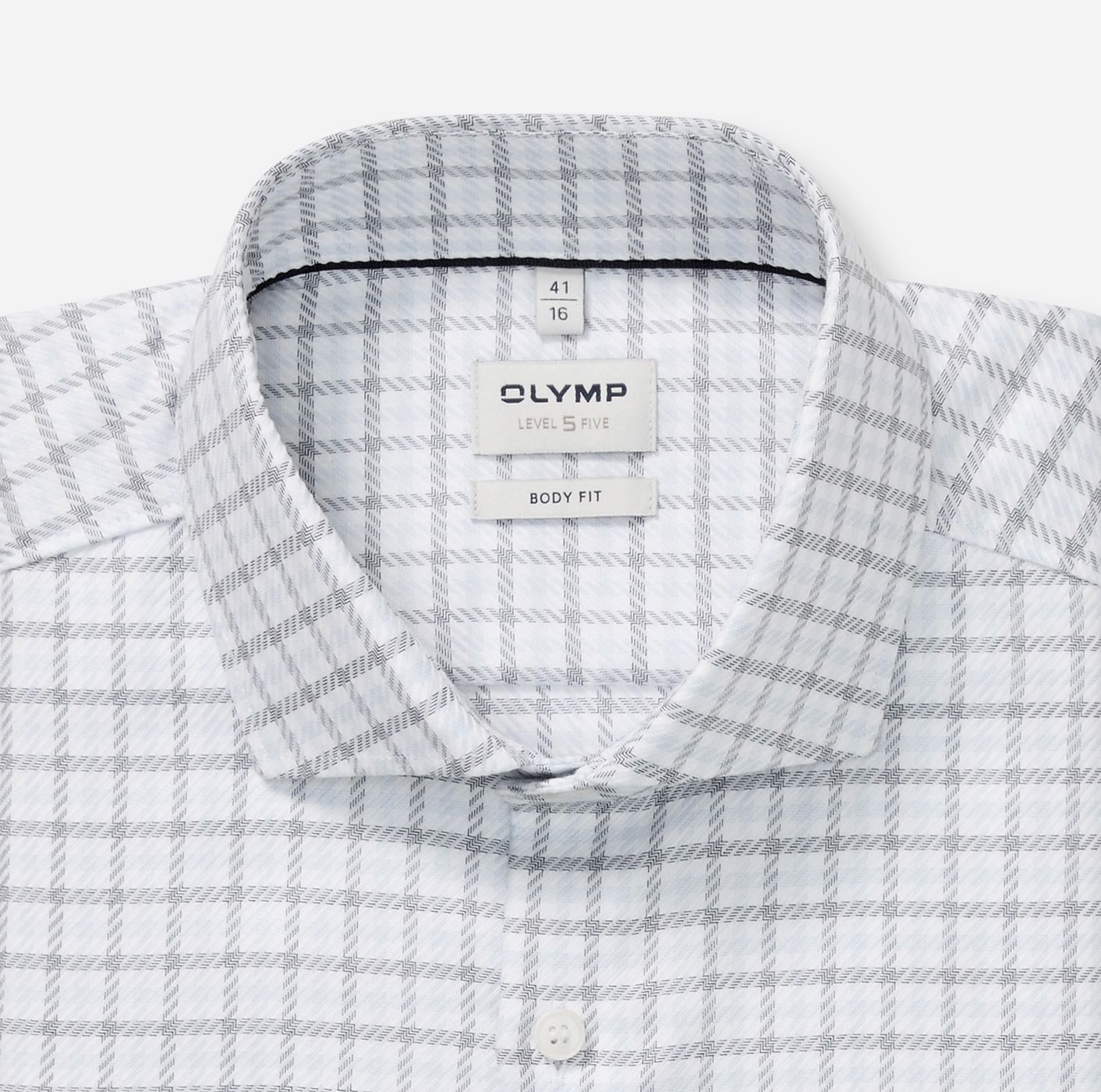 OLYMP Langarmhemd »Level Five« Businesshemd, body fit, Royal Kentkragen, Karomuster