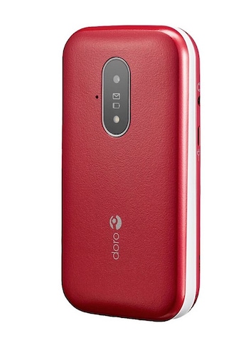 Klapphandy »DORO Seniorenhandy«, rot, 7,11 cm/2,8 Zoll, 128 GB Speicherplatz, 2 MP Kamera