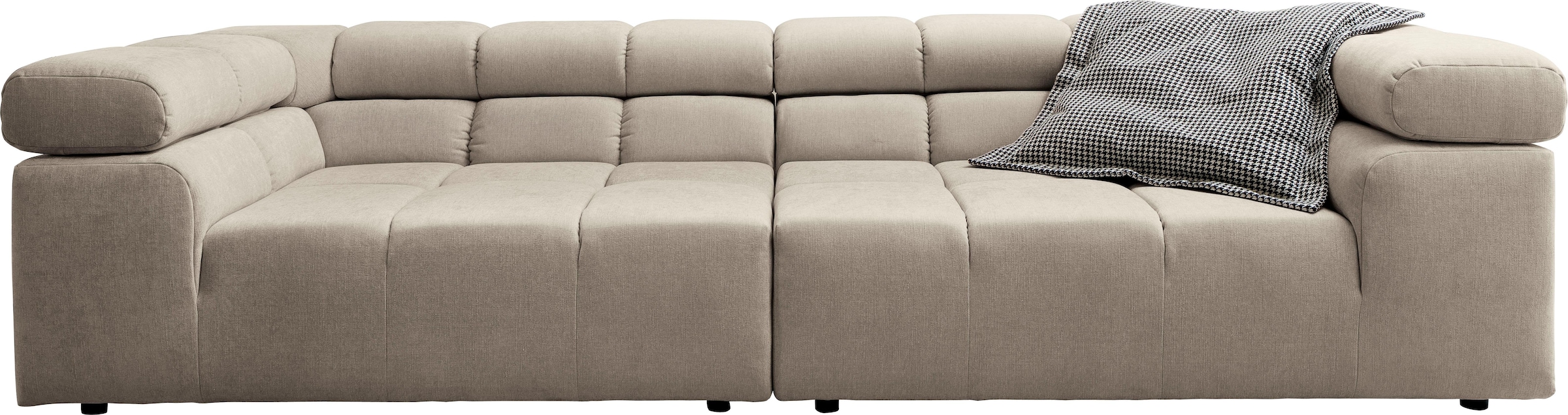 INOSIGN Big-Sofa »Ancona«, auffällige Steppung, inkl. 2 Zierkissen und  verstellbaren Kopfstützen kaufen bei OTTO