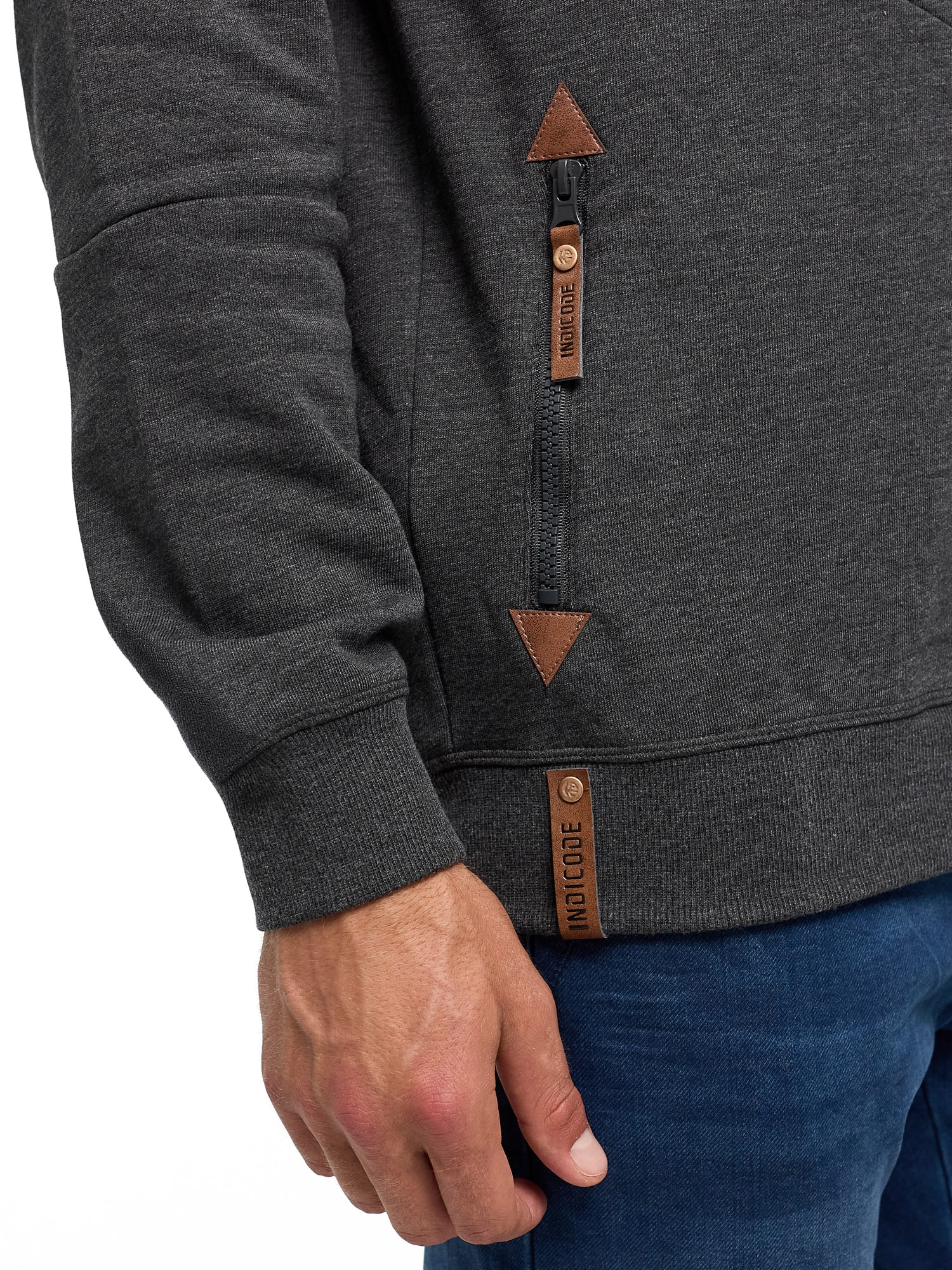 Indicode Kapuzensweatshirt »INAix«, Baumwollmischung, regular fit
