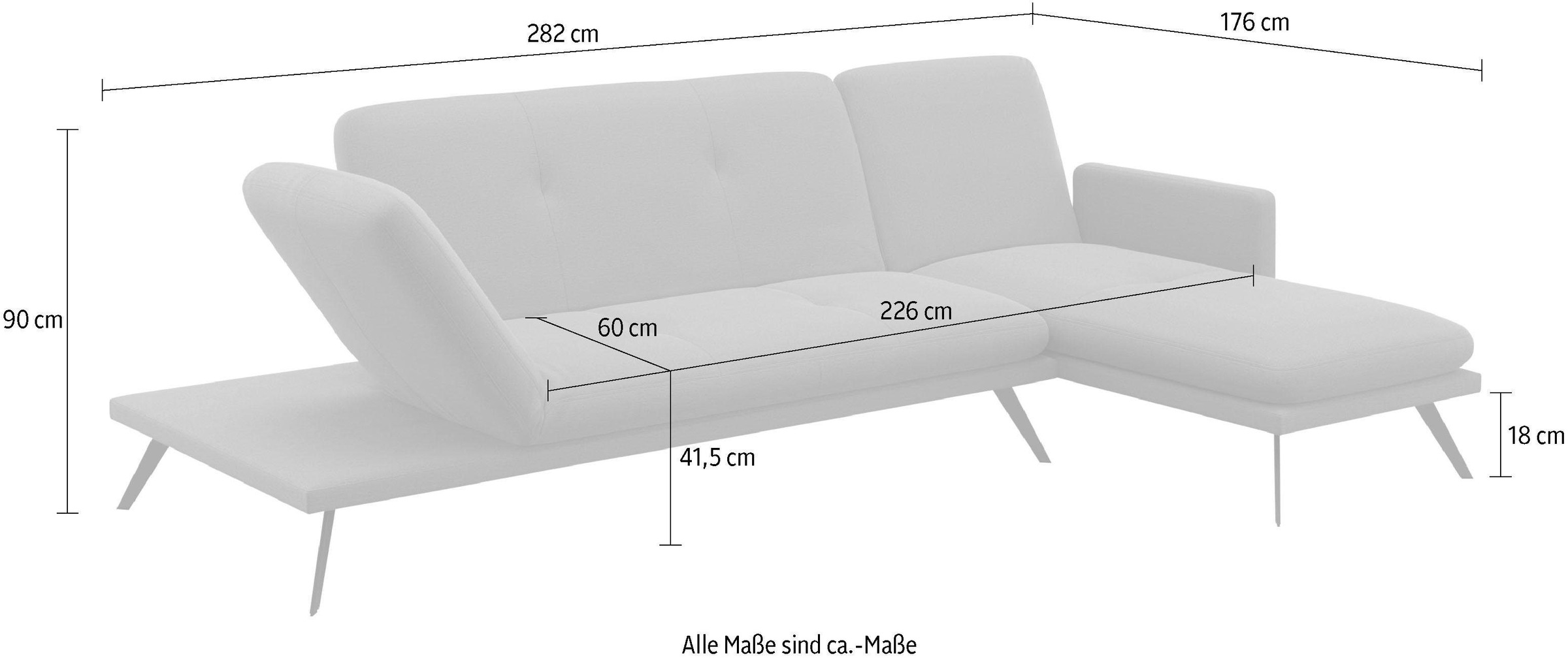 machalke® Ecksofa »butterfly, L-Form«