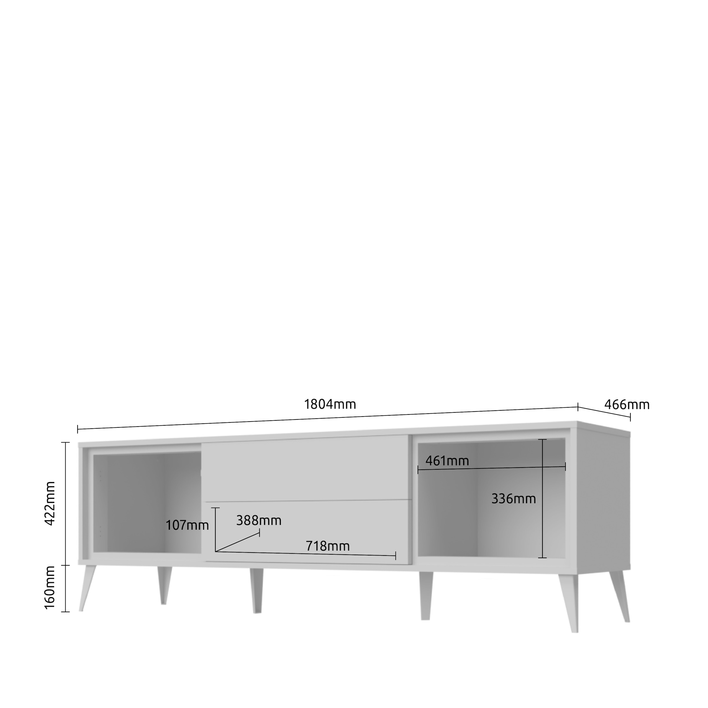 Home affaire TV-Board »Vida«, UV lackiert, hochglänzend, Soft-Close und Push-to-open Funktion