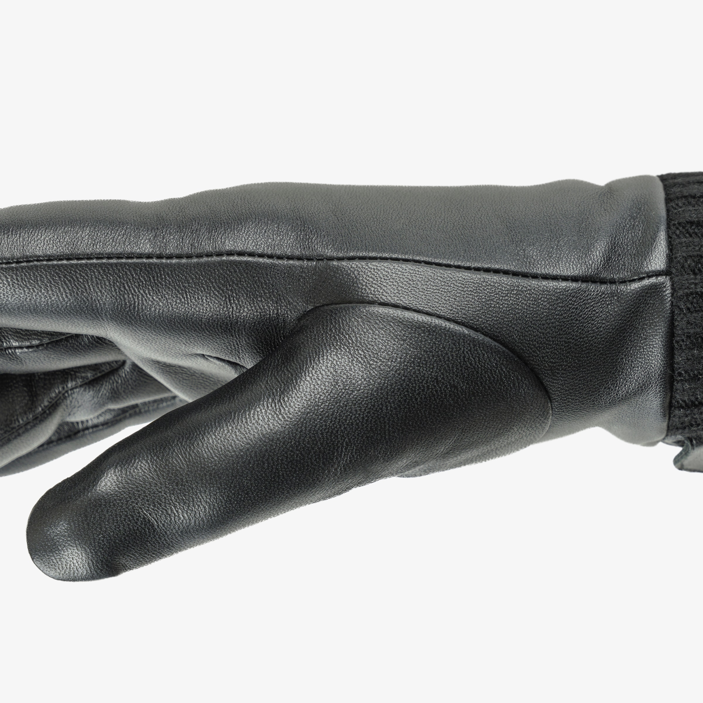PEARLWOOD Lederhandschuhe »IDA« Elastischer Strickbund
