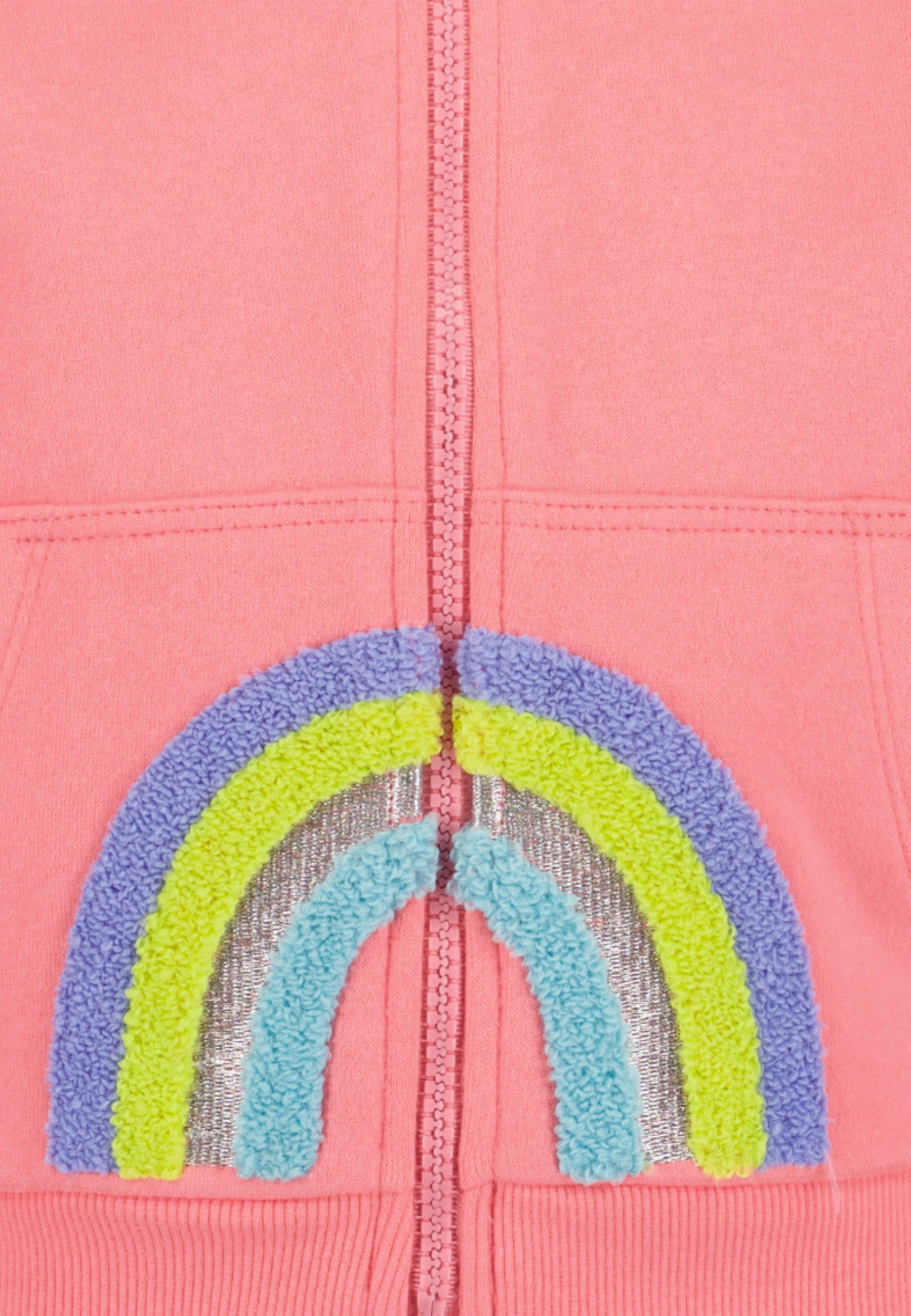 Blue Seven Kapuzensweatjacke, mit hochwertiger Regenbogen-Stickerei