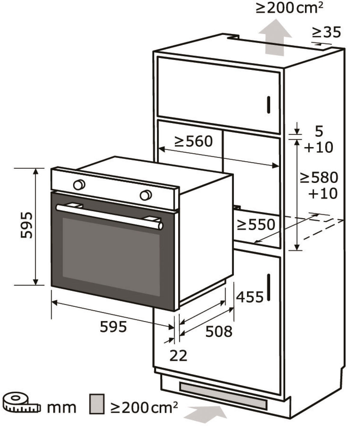 exquisit Backofen-Set »BAKO76601H«, mit Teleskopauszug nachrüstbar