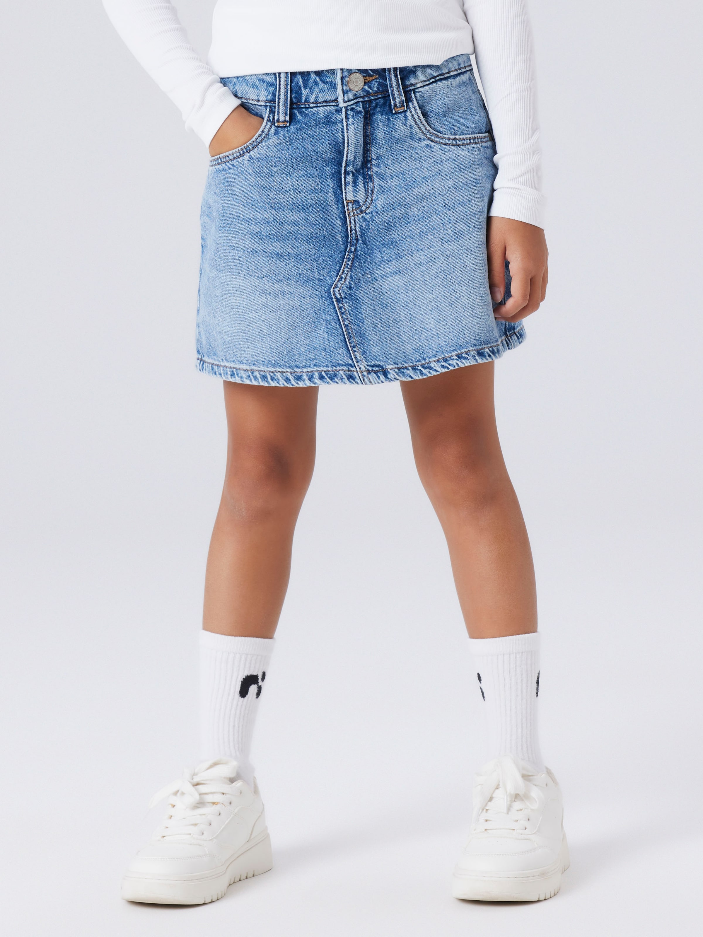 Name It Jeansshorts »NKFEMMA DNM SKORT 1040-MJ NOOS« Baumwolle, Denim