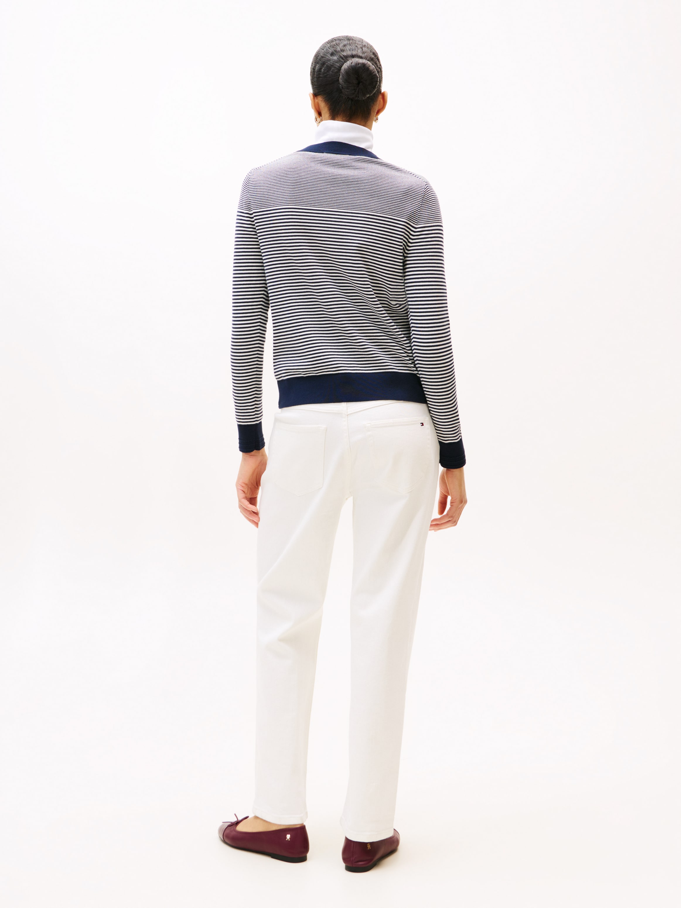 Tommy Hilfiger Rundhalspullover »CO JERSEY STITCH LS C-NK SWT«, mit Logostickerei