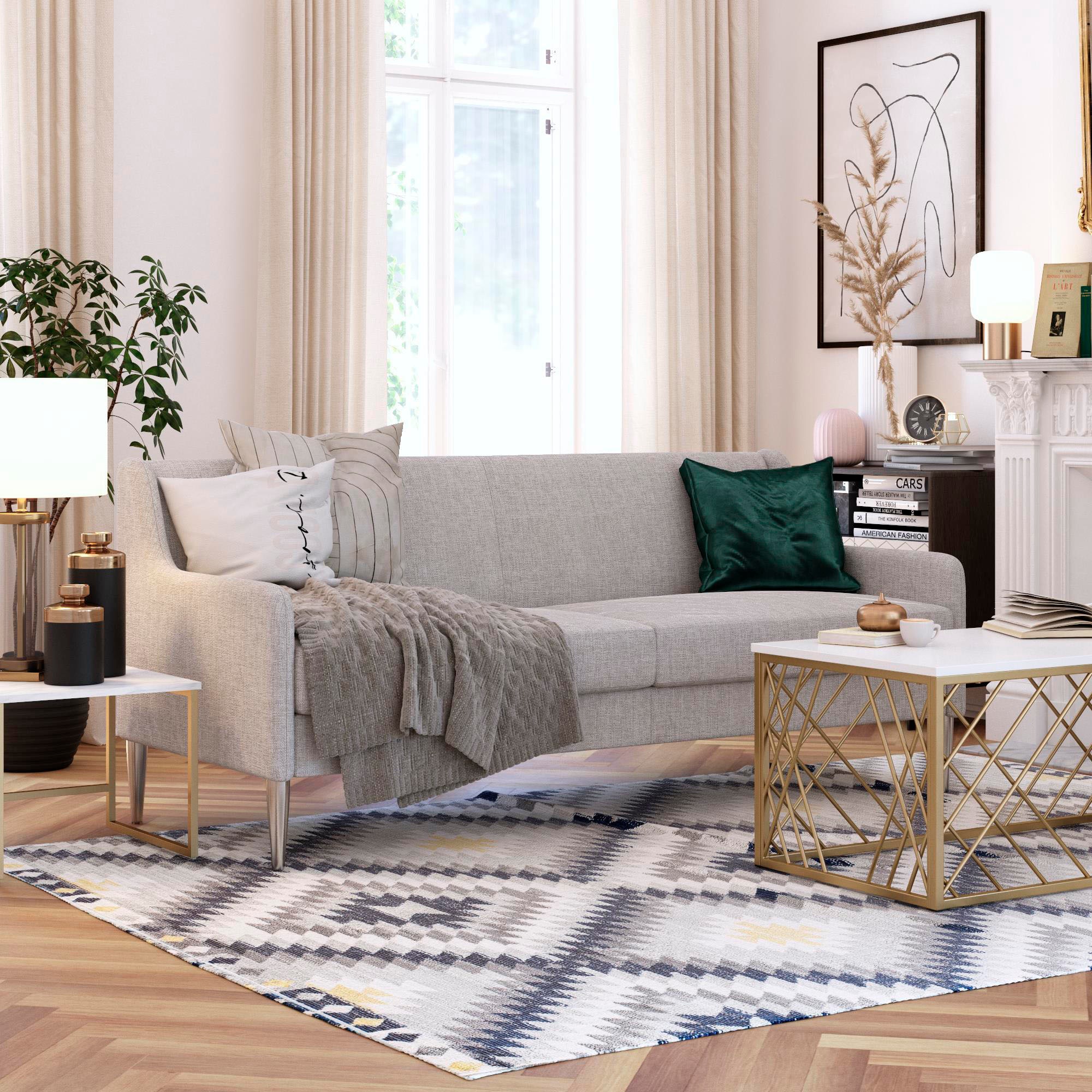 CosmoLiving by Cosmopolitan 3-Sitzer »Virginia«, (1 St.), Webstoff, Sitz und Rücken gepolstert, Beine aus Stahl, Sitzhöhe 42,5cm