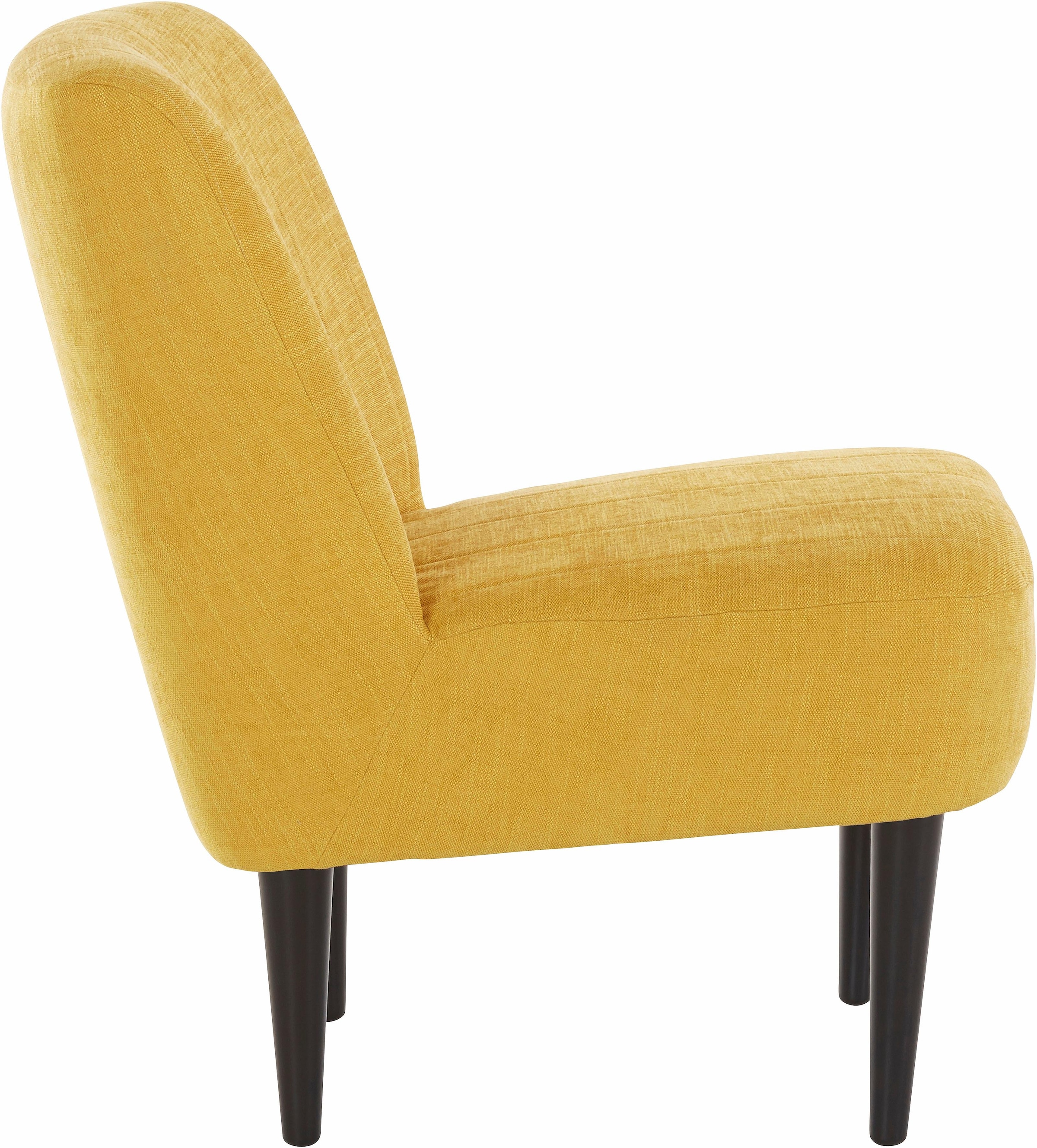 ATLANTIC home collection Cocktailsessel »Jan« mit Wellenunterfederung, Massivholzfüße