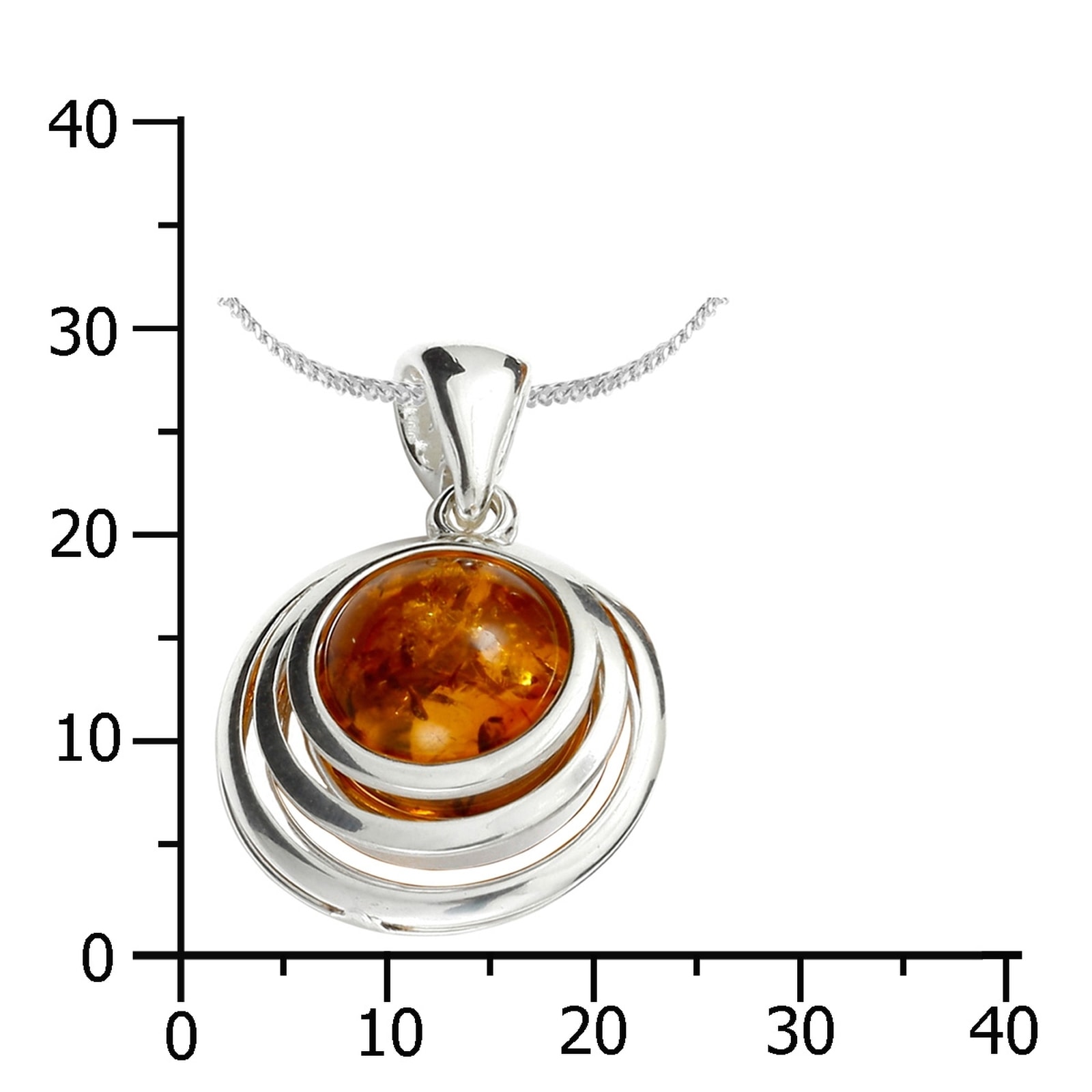 OSTSEE-SCHMUCK Kette mit Anhänger »- Fabienne - Silber 925/000 - Bernstein«