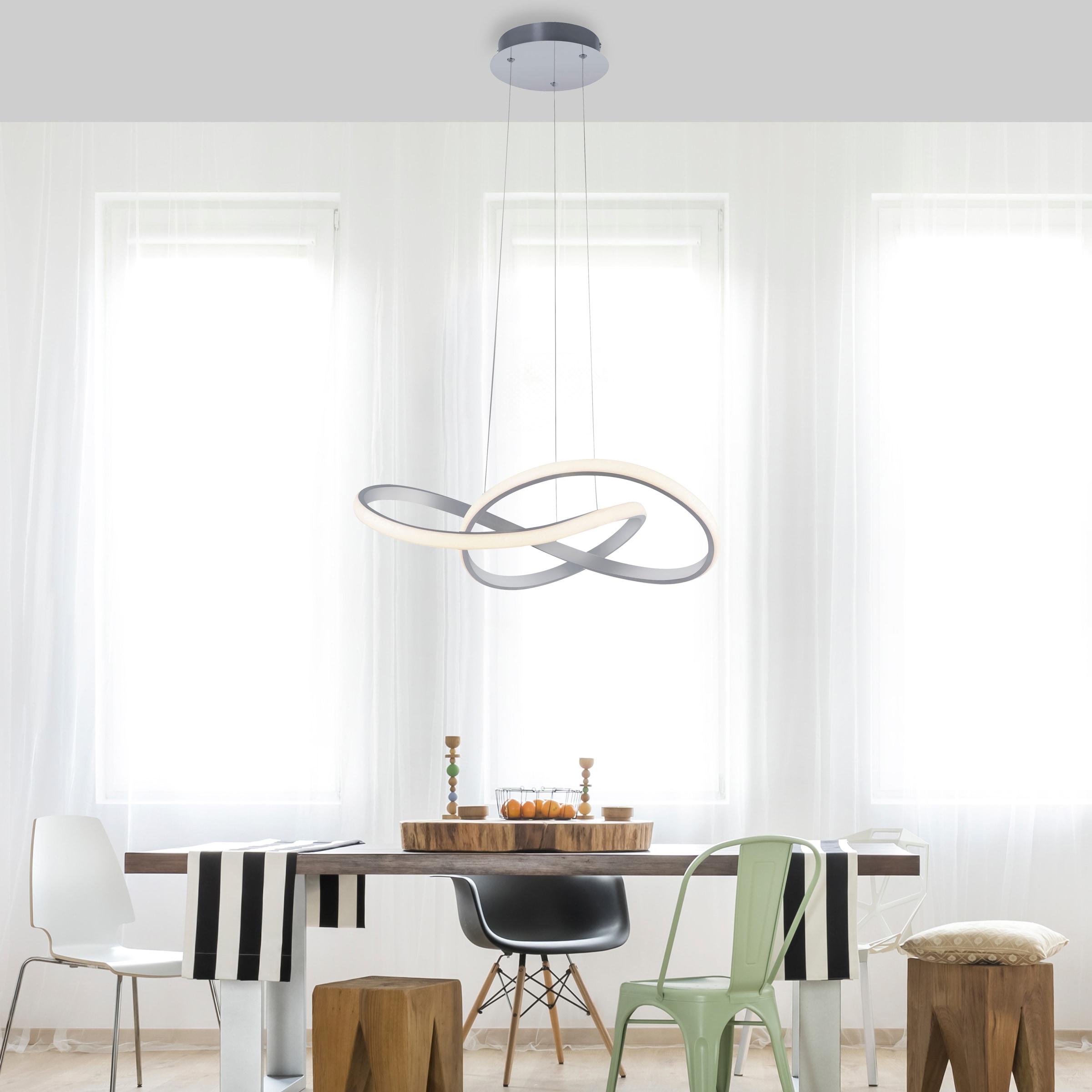 JUST LIGHT Pendelleuchte »MARIA«, 1 flammig, Leuchtmittel LED-Board | LED fest integriert, LED, dimmbar, Switchmo