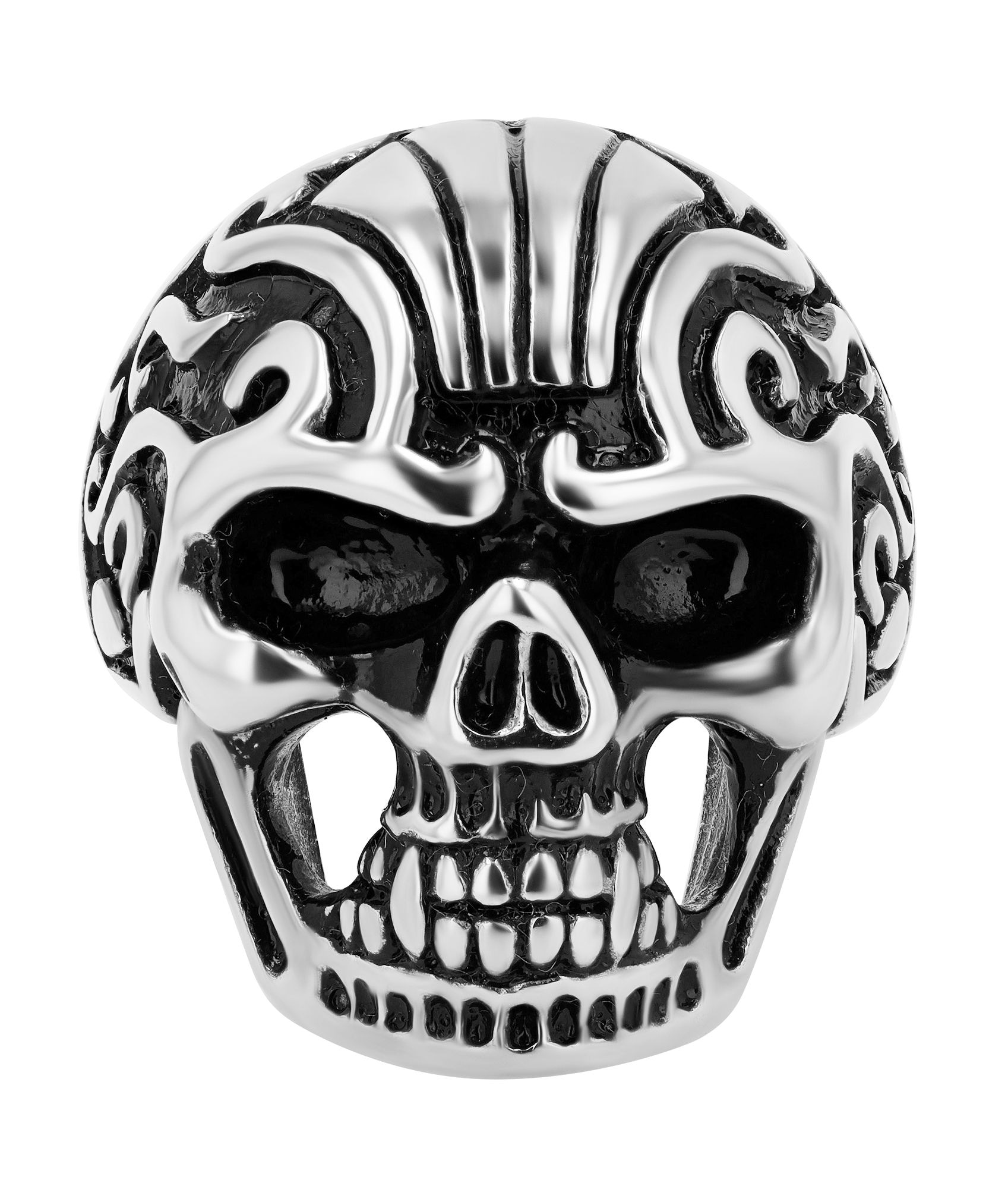 Adelia´s Fingerring »Herren Ring Totenkopf aus Edelstahl«