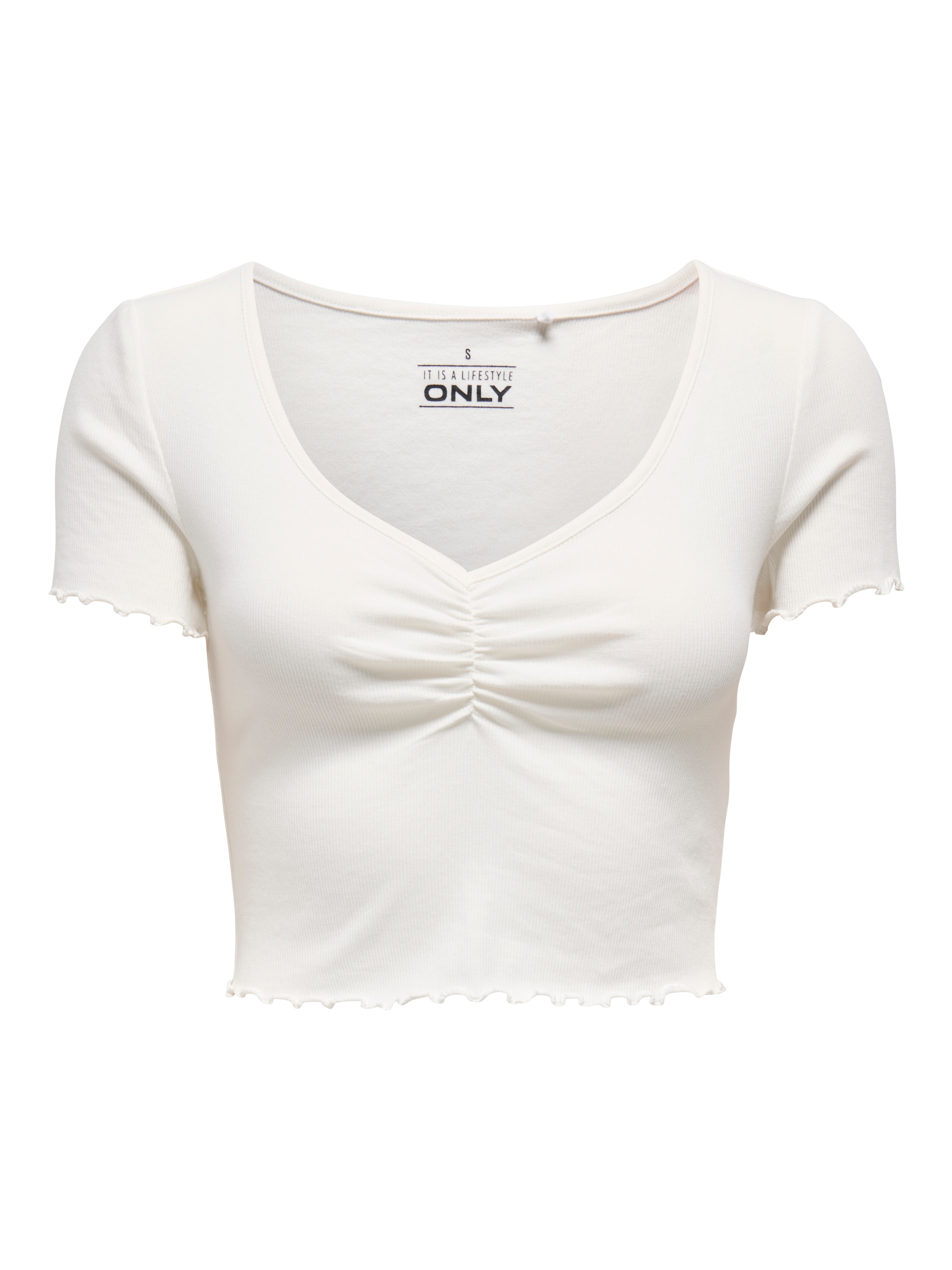 ONLY Kurzarmshirt »ONLBETTY S/S V-NECK TOP CC JRS«