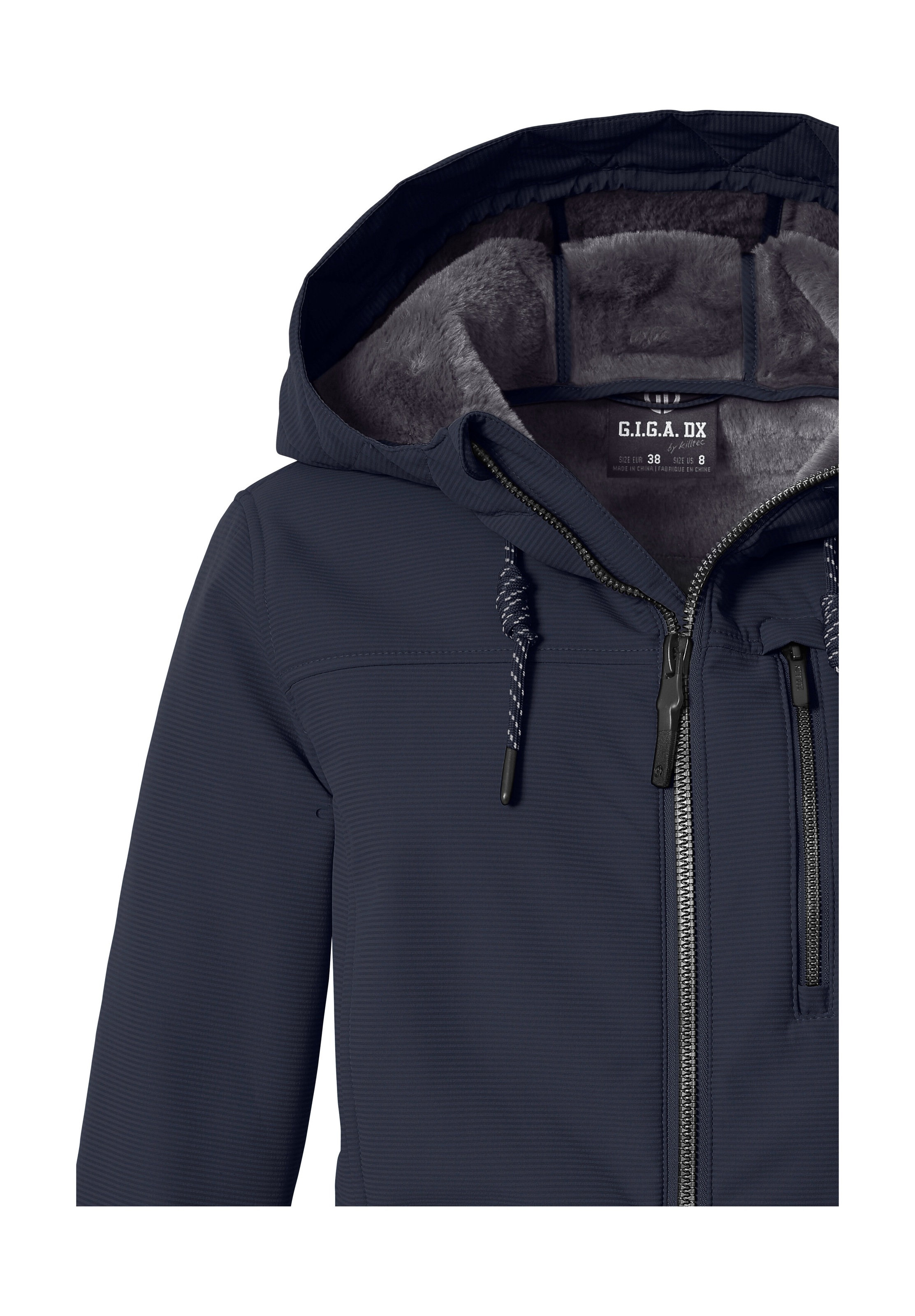 G.I.G.A. DX by killtec Softshelljacke »GW 59 WMN SFTSHLL JCKT« Winddichte, wasserabweisende Damenjacke mit Teddy-Fleecefutter