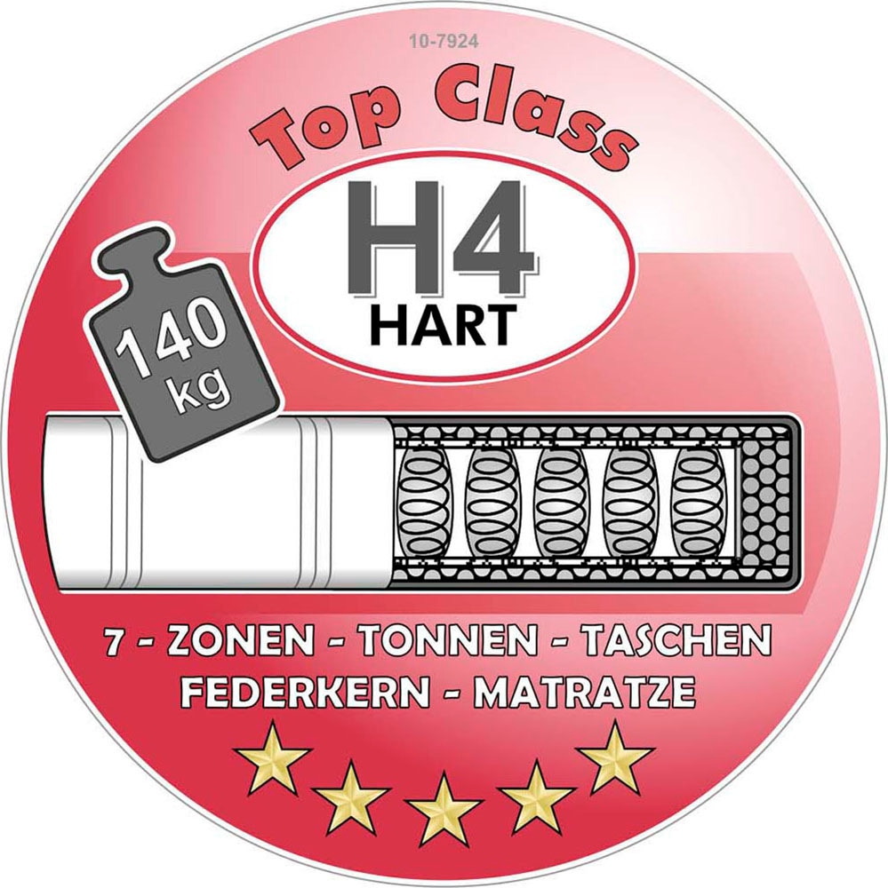 Jockenhöfer Gruppe Boxspringbett »Sophia inklusive 9cm Kaltschaumtopper«, und 7-Zonen-TTFK-Matratze (H3,H3/H4 oder H4)