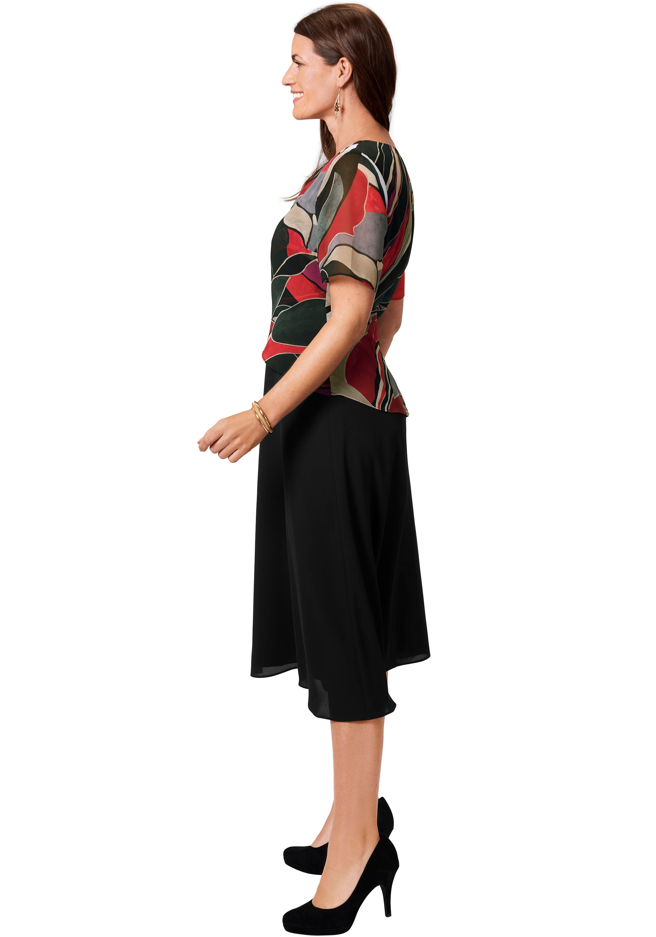 select! By Hermann Lange Blusenkleid, mit gemusterter Bluse