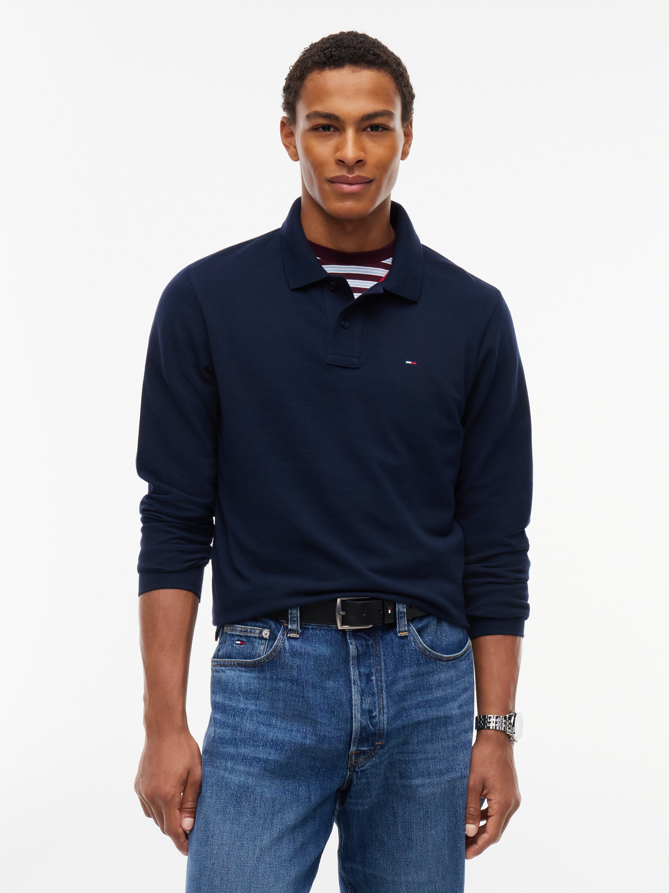 Tommy Jeans Langarm-Poloshirt »REGULAR POLO« Regular fit mit Polokragen