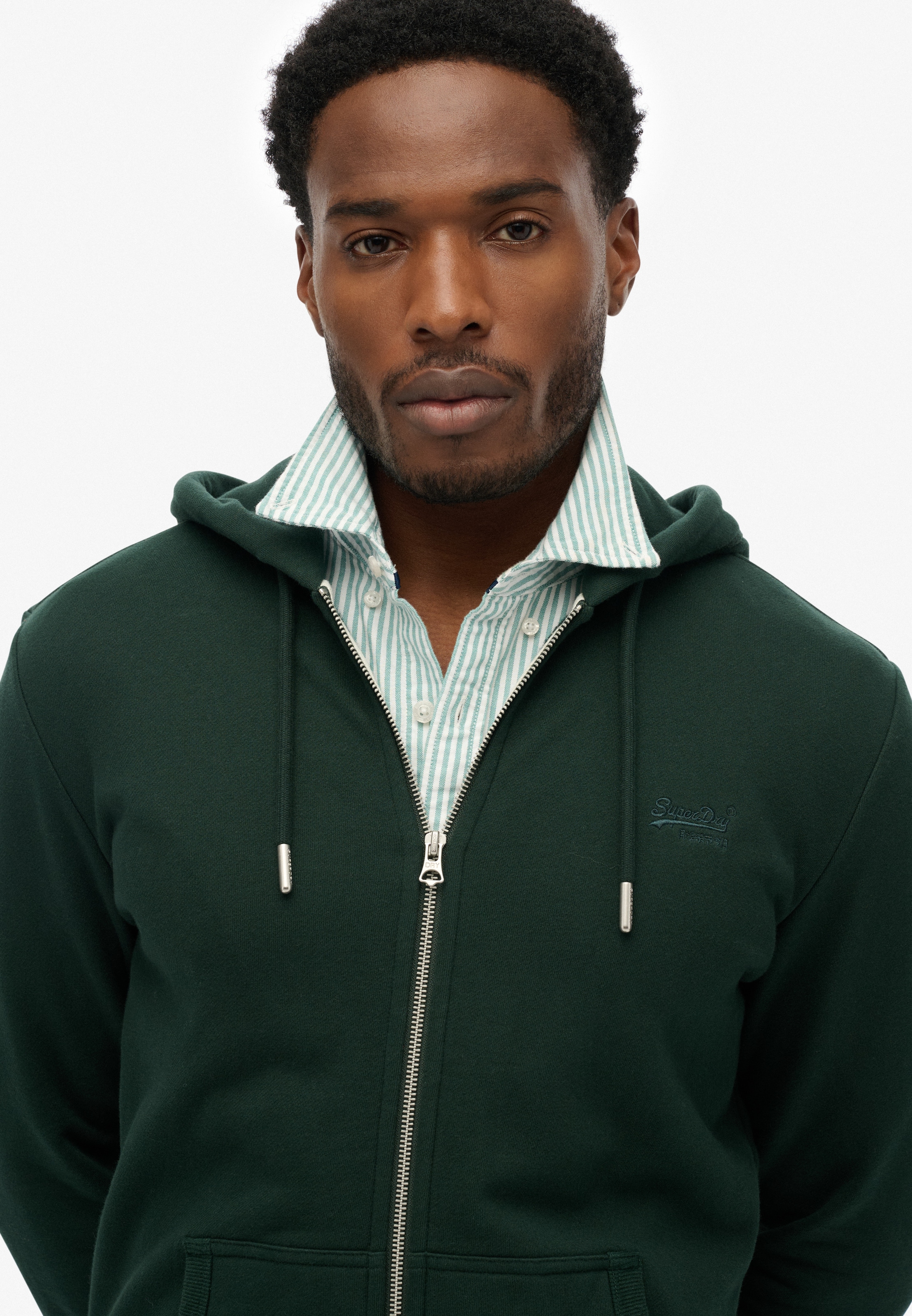 Superdry Kapuzensweatjacke »ESSENTIAL LOGO ZIP HOODIE HB« Baumwollmischung, slim fit