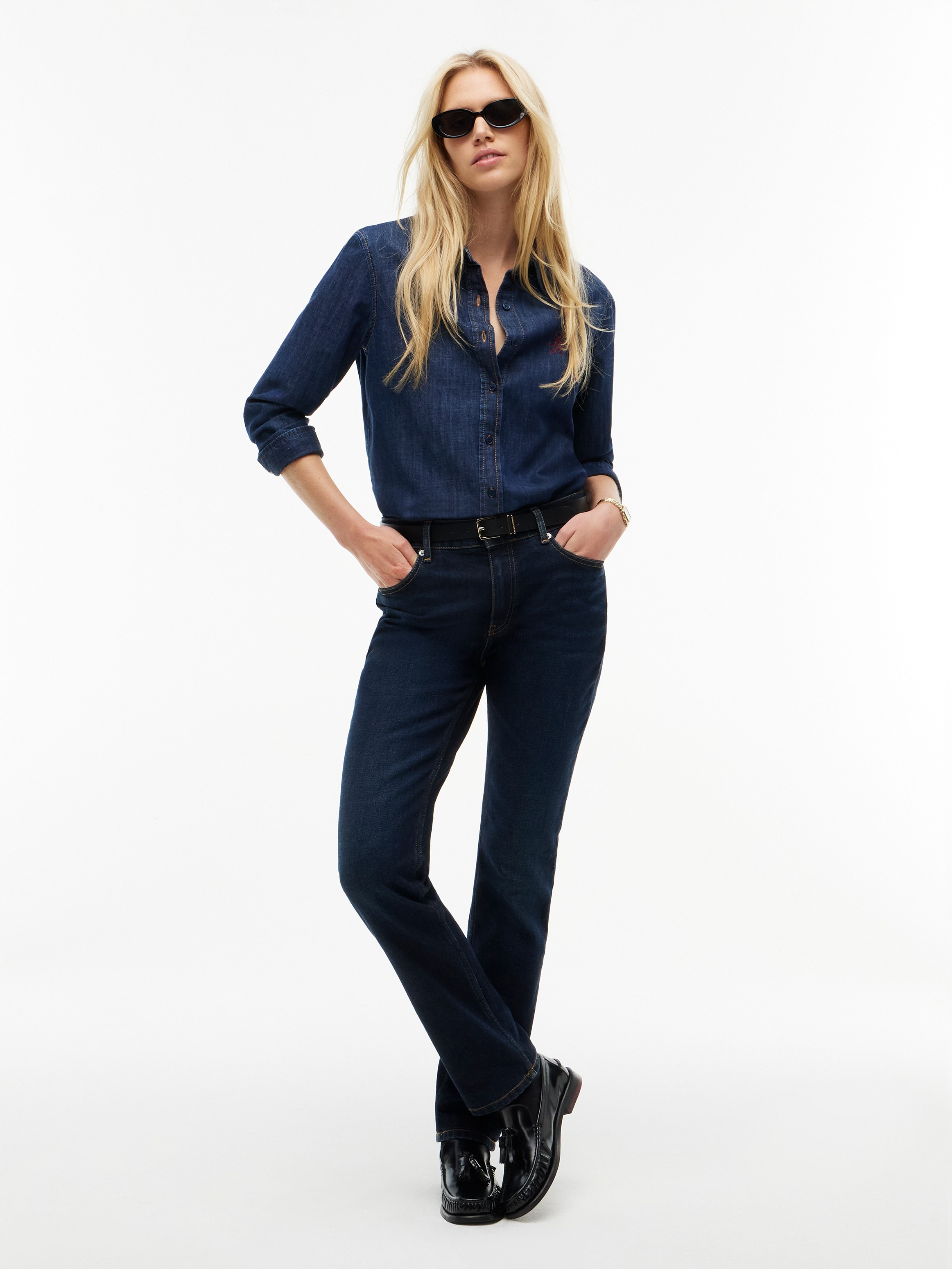 Tommy Hilfiger Slim-fit-Jeans »HARLOW MID RISE SLIM ESSENTIAL« Baumwollmischung, slim fit, mid waist