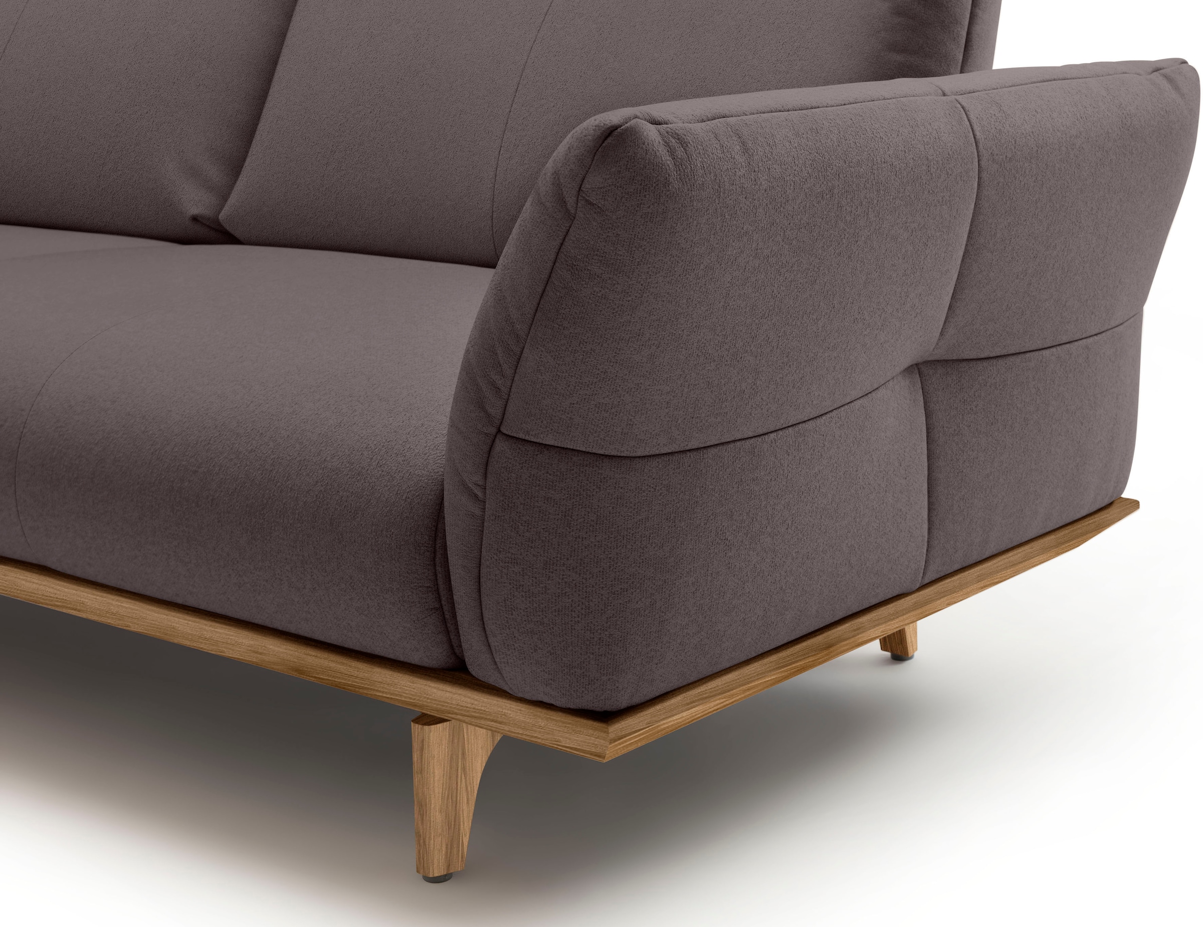 hülsta sofa 4-Sitzer »hs.460«, Sockel in Nussbaum, Füße Nussbaum, Breite 248 cm