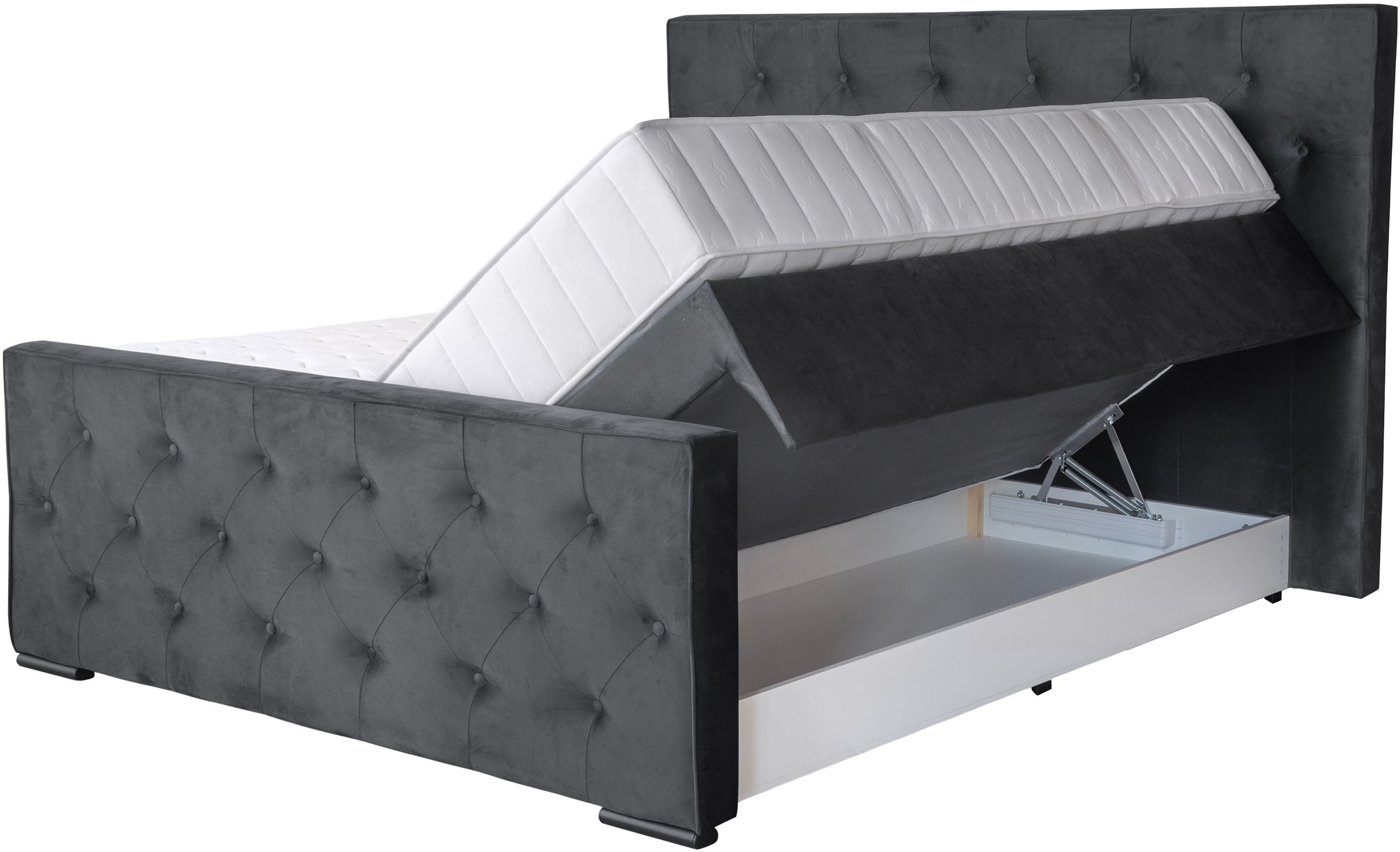 COLLECTION AB Boxspringbett »Florence inkl. Kingsize (28 cm) Matratze (H3) mit integriertem Topper«, inkl. Bettkasten, erhältlich in der Breite 180 cm
