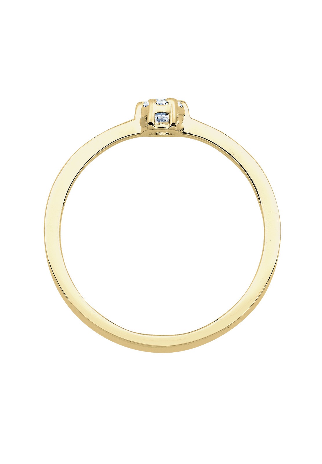 Elli DIAMONDS Trauring »Ring Verlobungsring Blume Diamant Weiß (0.045ct) 375 Gelbgold«