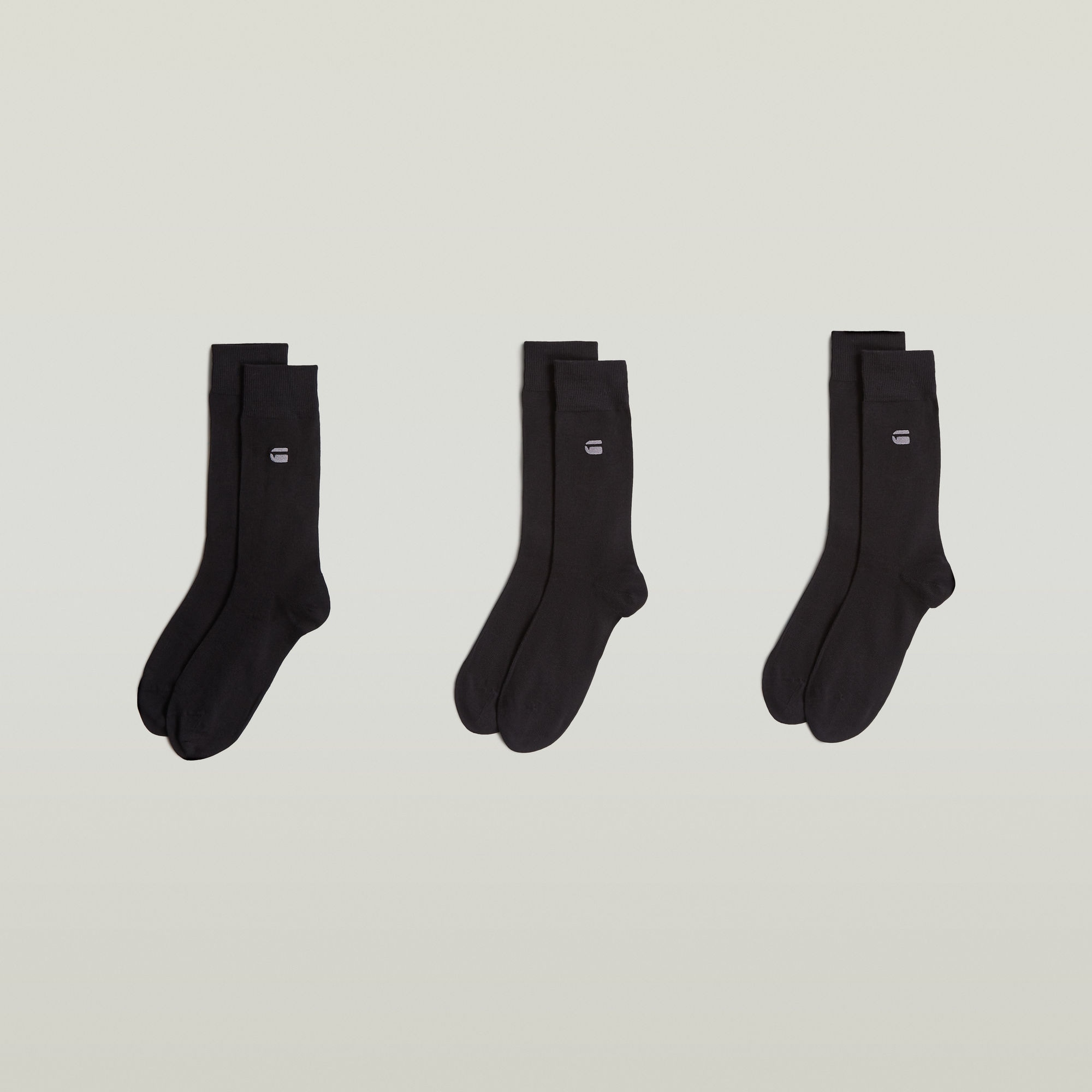 G-STAR Socken »SAGE, 3 PACK SOCKS« Packung, 3 Paar tlg. unifarben mit Logostickerei