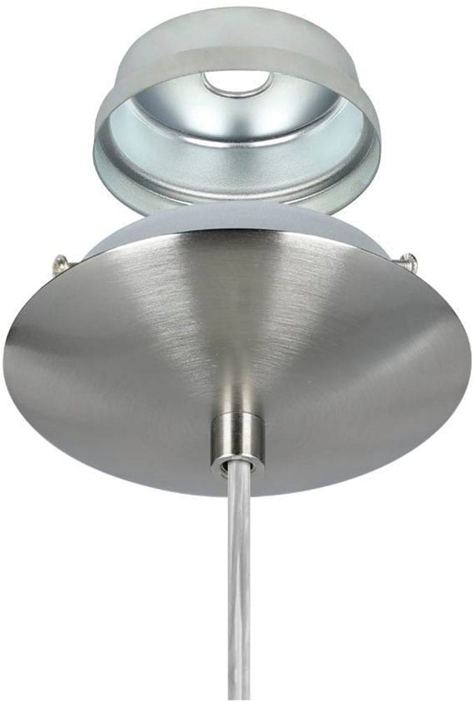 EGLO Hängeleuchte »RONDO Pendellampe, Metall in silber, Glas in Opal matt weiß, E27«, 1 flammig, Leuchtmittel E27 | Leuchtmittel wechselbar-ohne Leuchtmittel, Esszimmerlampe, zeitloses Design, modern, schlicht, 110x20cm