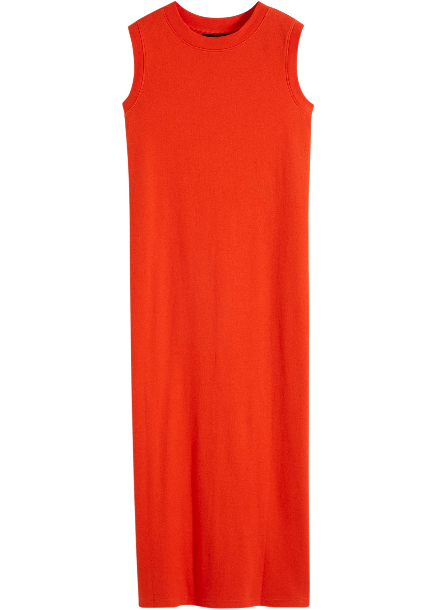 bonprix Jerseykleid aus Rippjersey, mit rundem geripptem Halsausschnitt, ohne Ärmel