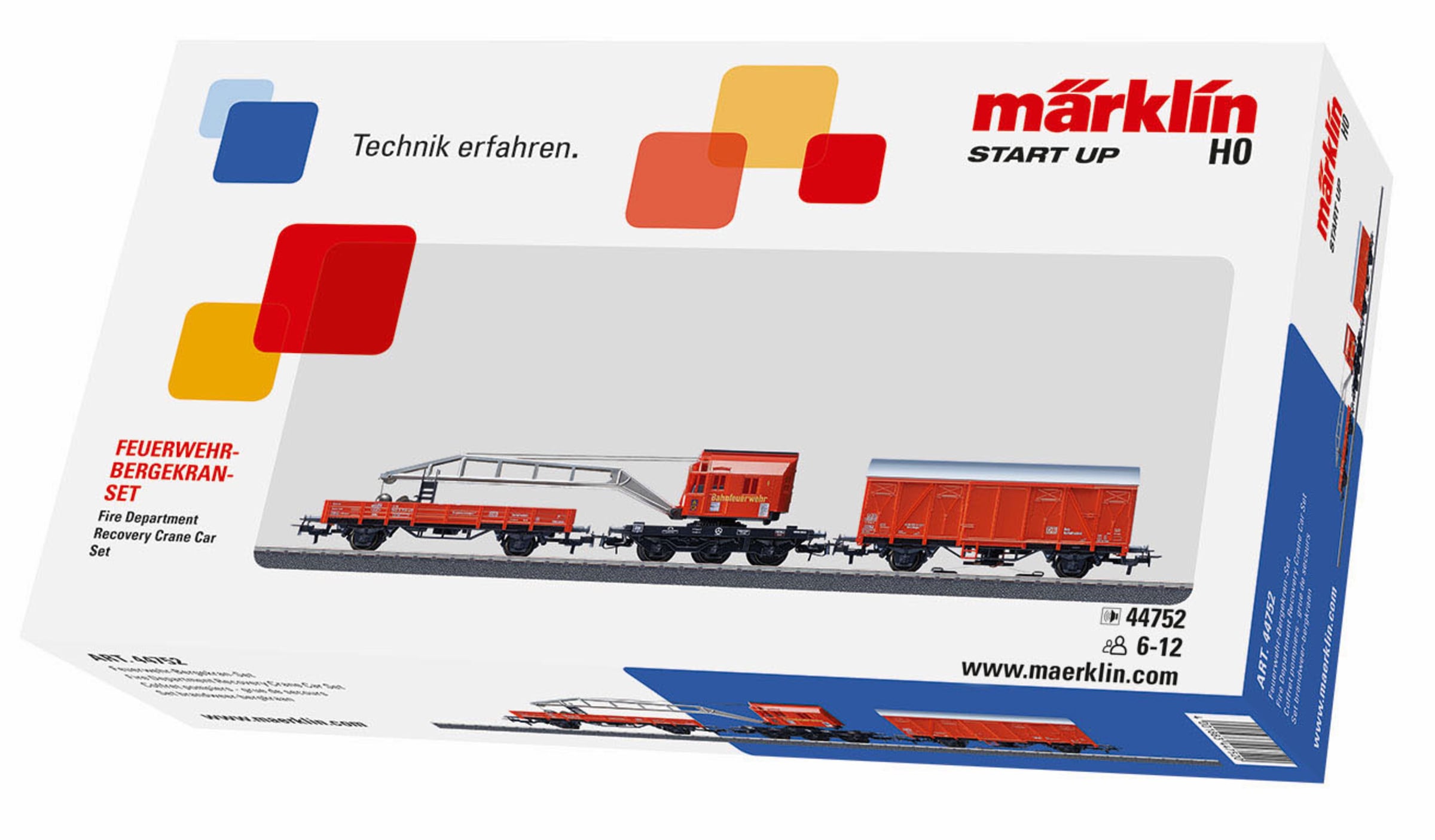 Modelleisenbahn Startpaket »Märklin Start up - Feuerwehr Bergkran Set - 44752«