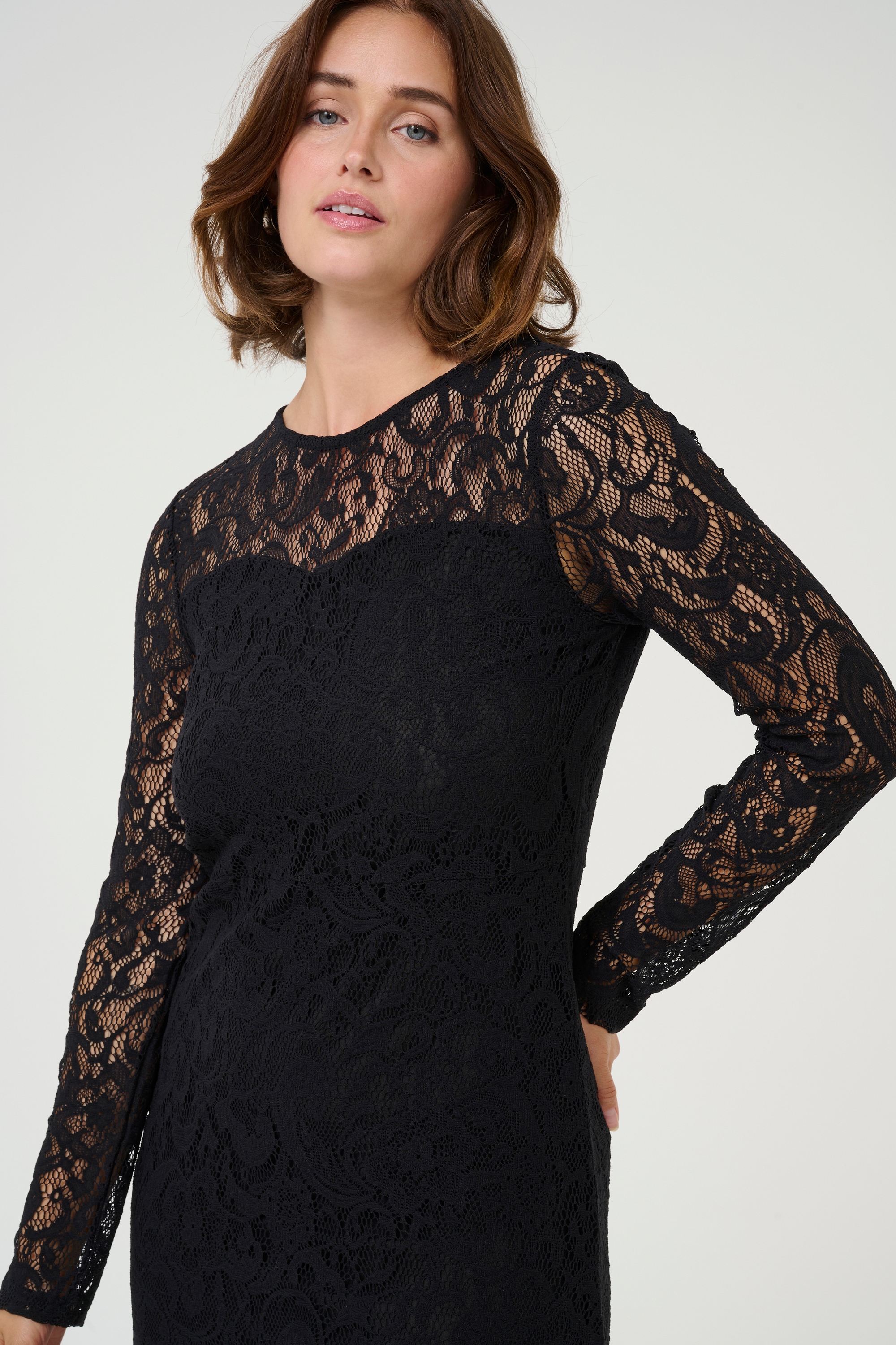 KAFFE Midikleid »Kleid KAlace«