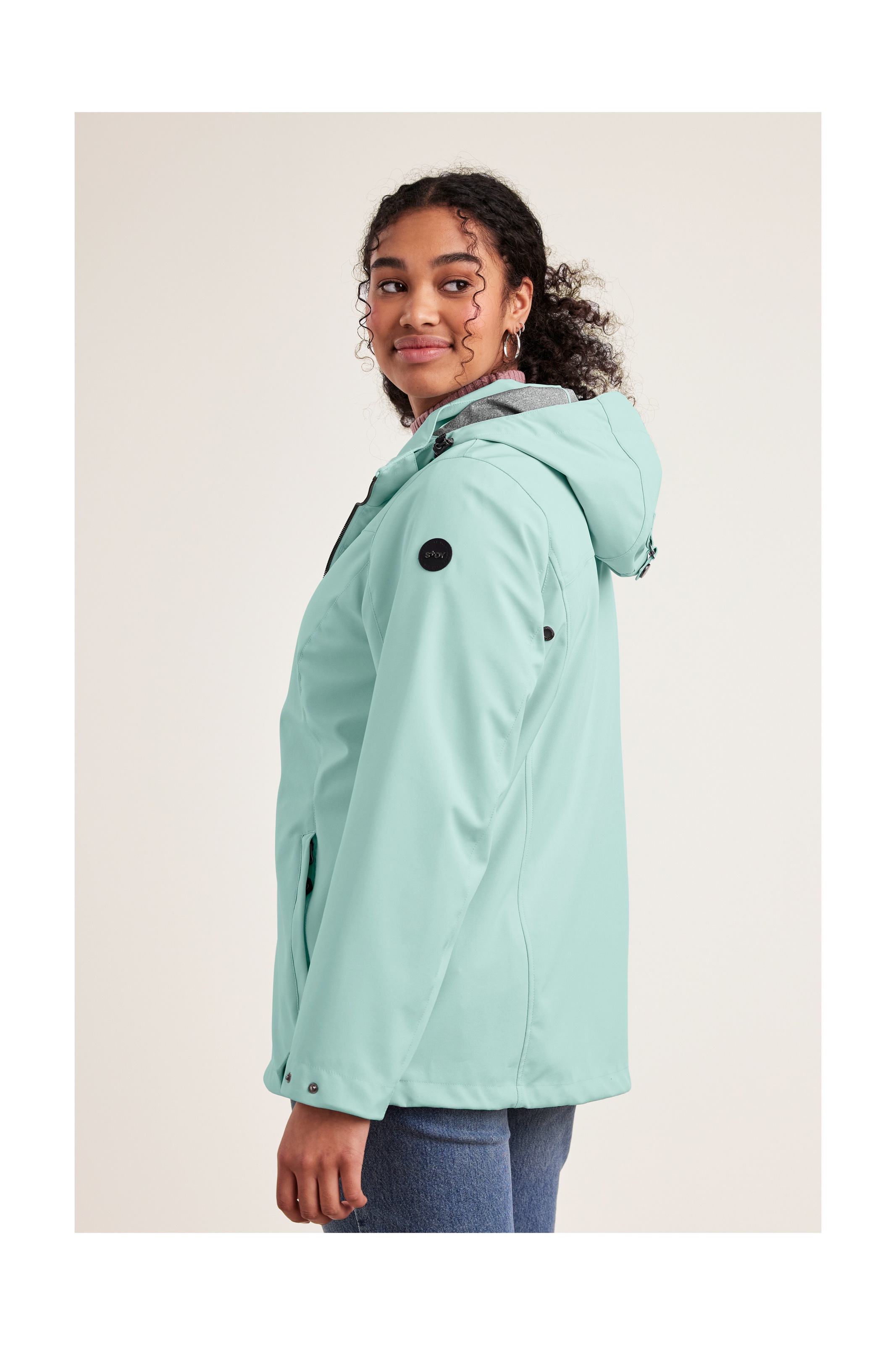 STOY Softshelljacke »STS 1 WMN SFTSHLL JCKT«, Damen Softshelljacke: wasserabweisend, atmungsaktiv, umweltfreundlich