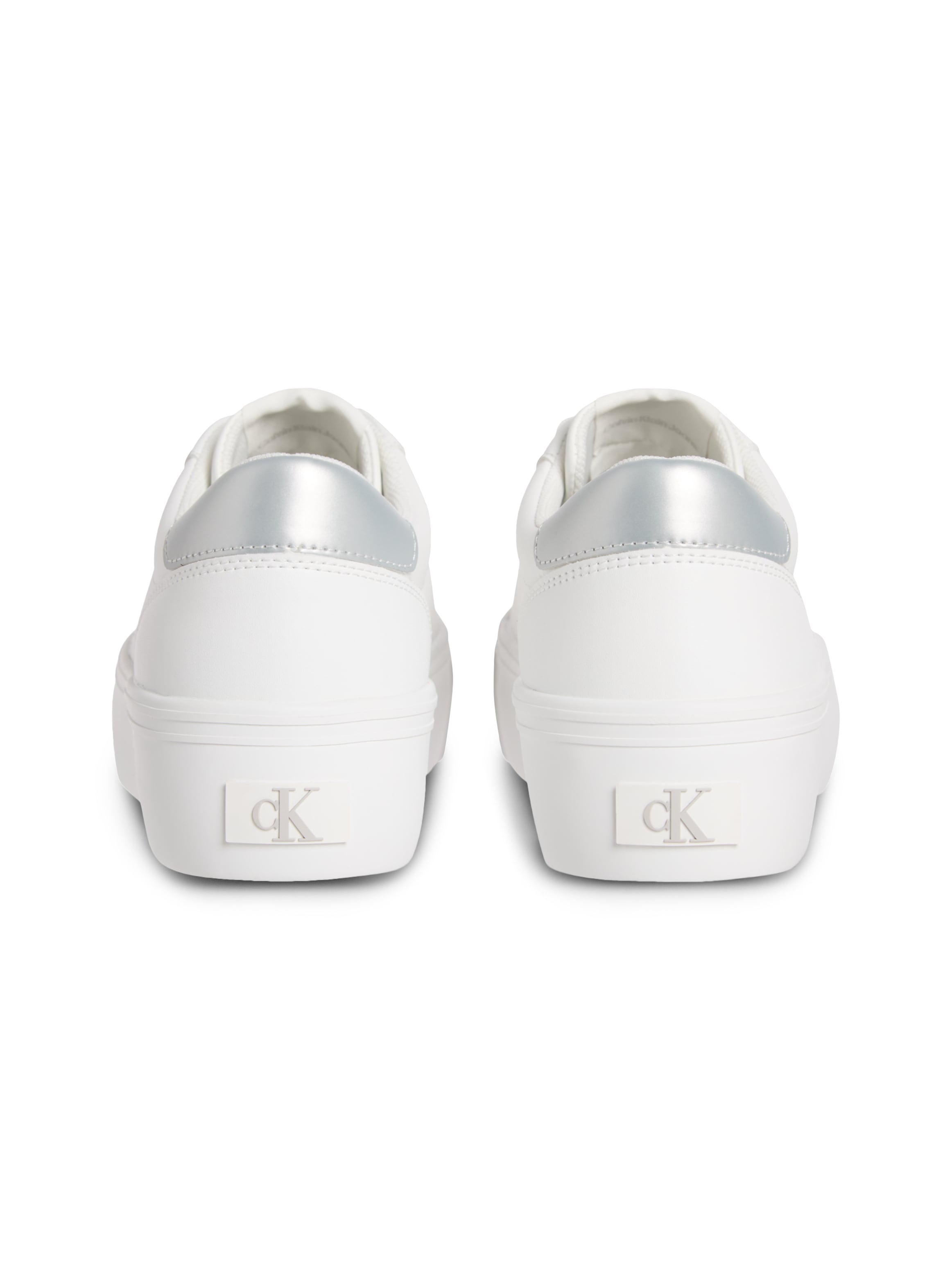 Calvin Klein Jeans Plateausneaker »VULC FLATF LTH SILVER LOGO TAG«, Halbschuh, Schnürschuh, Freizeitsneaker mit Logo