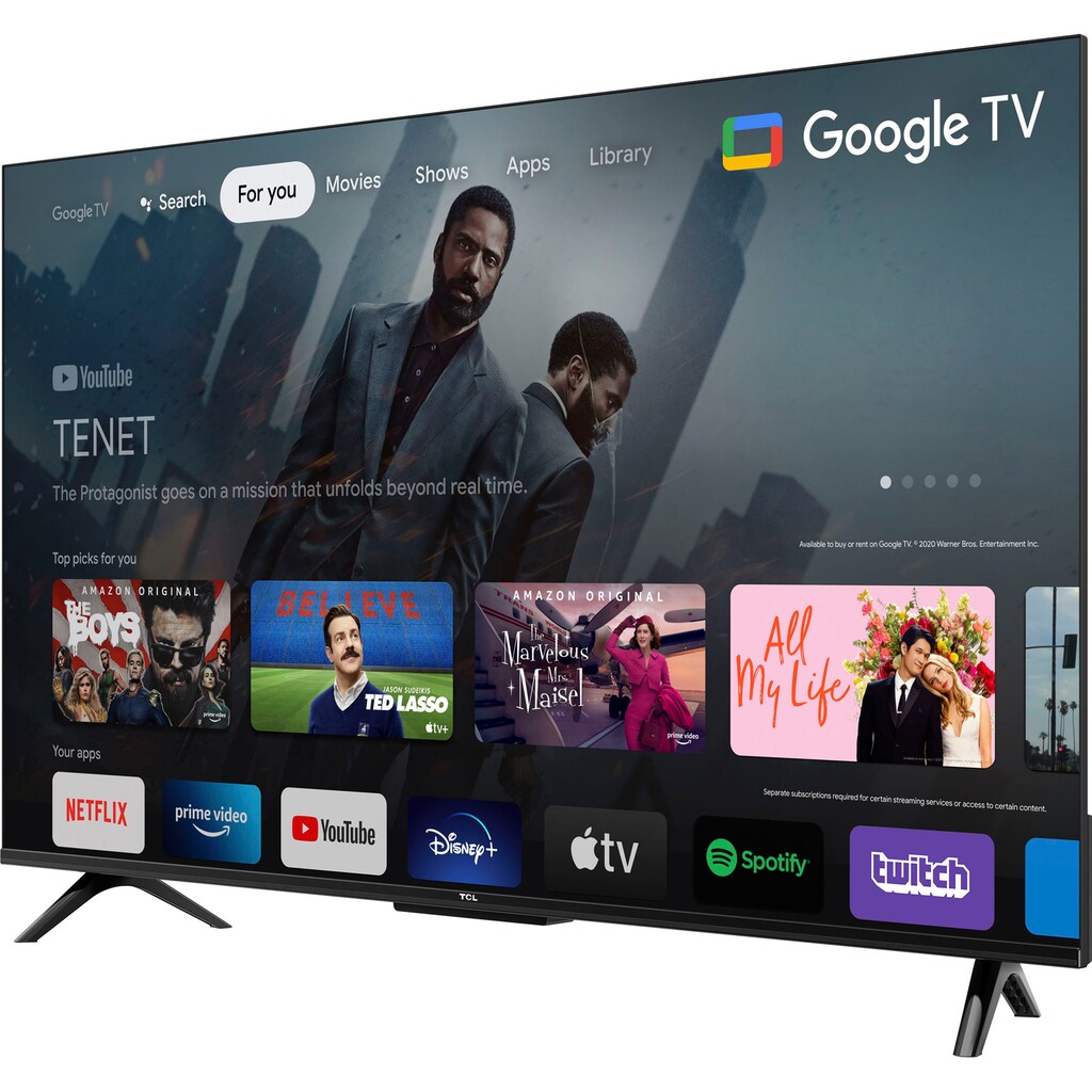 TCL LED-Fernseher »43P631X1«, 108 cm/43 Zoll, 4K Ultra HD, Android TV-Google TV-Smart-TV, HDR10, 60Hz Motion Clarity, Metallgehäuse