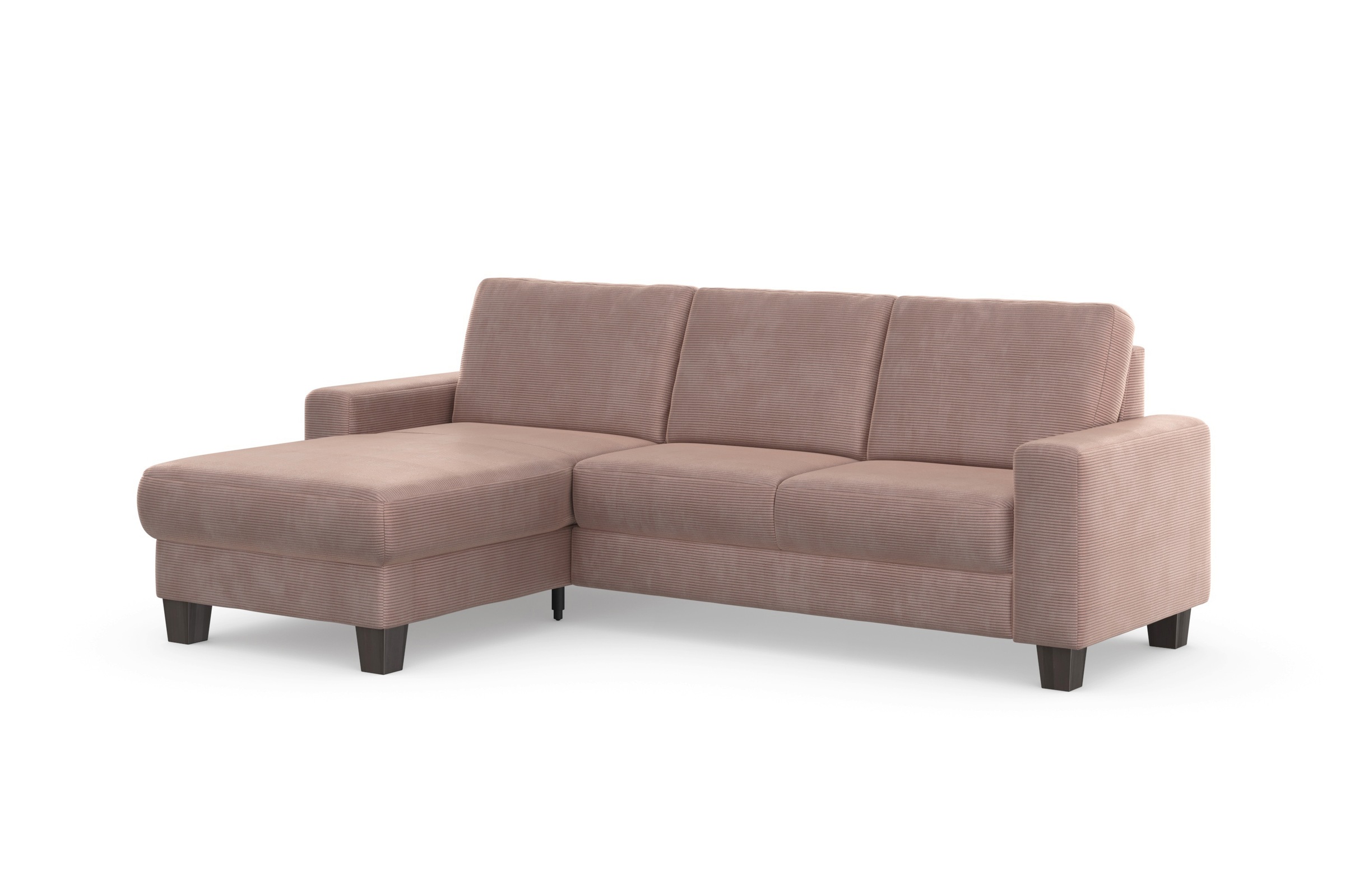 Home affaire Ecksofa »Summer L-Form«, mit Recamiere, mit oder ohne Bettfunktion und Bettkasten, Cord-Bezug