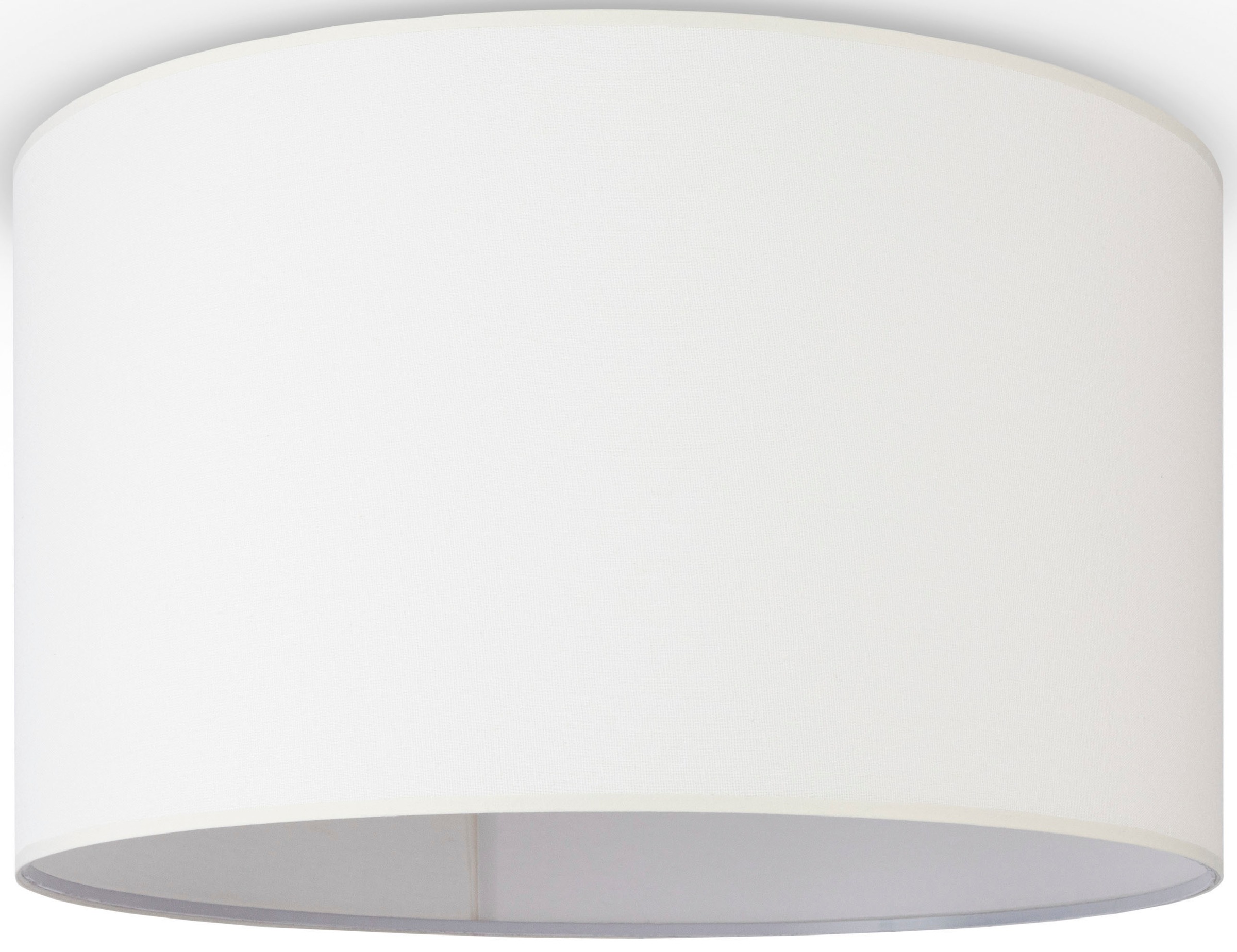 Paco Home Deckenleuchte »HUGO CANVAS UNI COLOR« E27 Esszimmer Stoffschirm Einfarbig Leinen Skandinavisch Deckenleuchte in weiß, Größe Ø 45,5 cm...