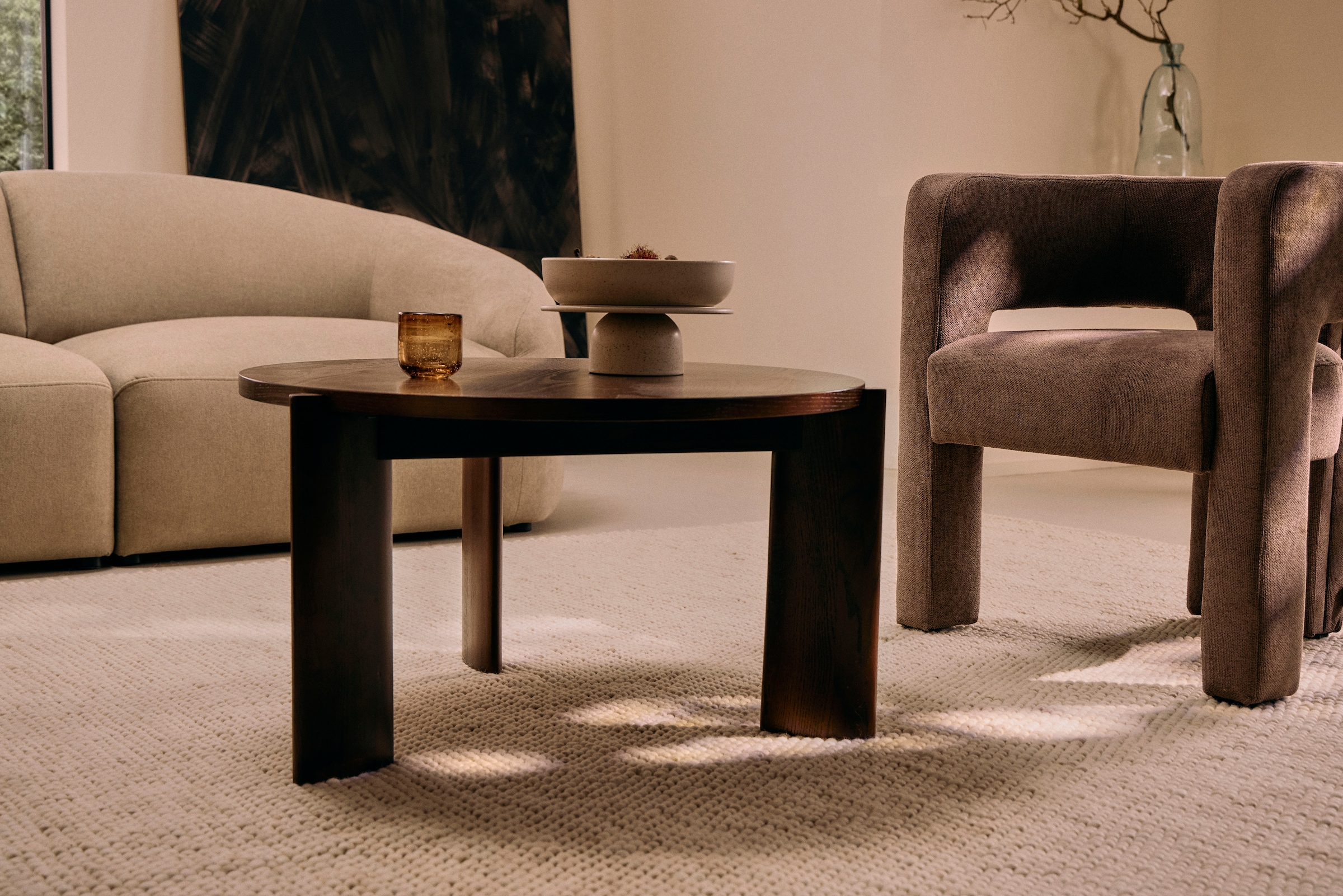 LeGer Home by Lena Gercke Couchtisch »Gelsa«, Vielseitig einsetzbar, gefertigt aus edlem Eschenholz, Breite 85 cm