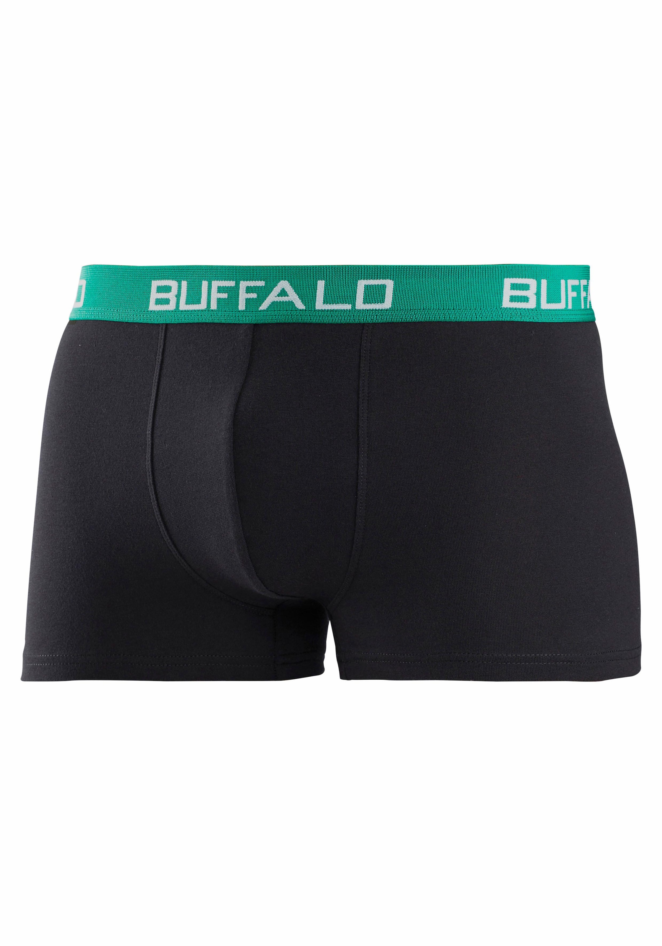 Buffalo Boxer, (Packung, 3 St.), OTTO Bündchen bei mit Jungen für kontrastfarbenem bestellen