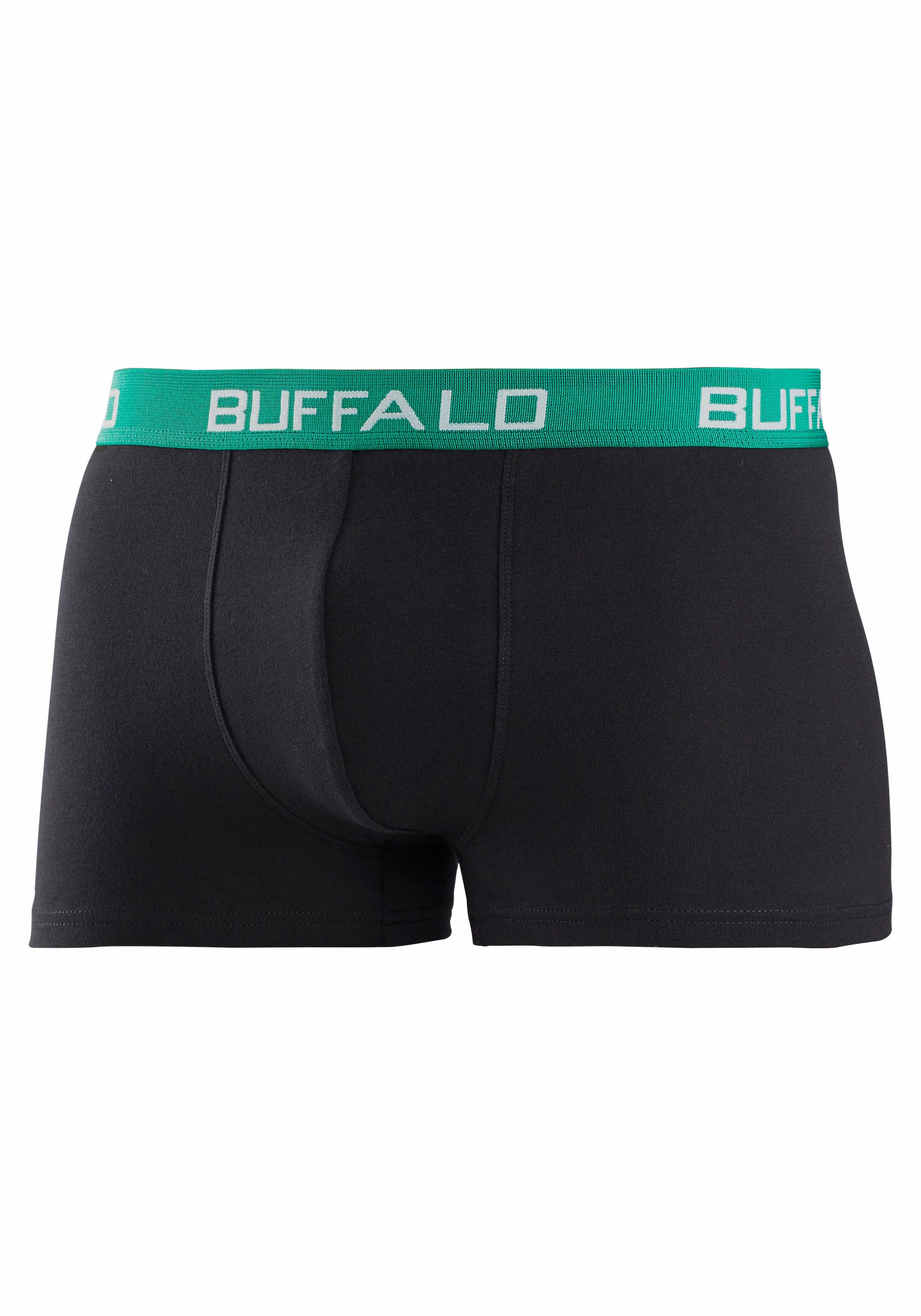 Buffalo Boxer »Boxershorts für Jungen«, (Packung, 3 St.), mit kontrastfarbenem Bündchen