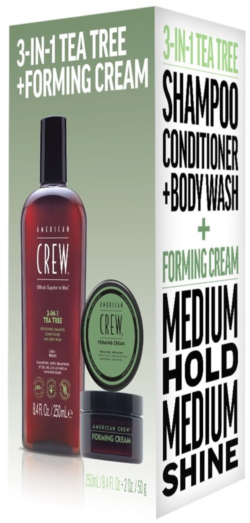 American Crew Haarpflege-Set »Holiday Duo Set - Tea Tree Shampoo 250ml + Forming Cream 50g«, (Set, 2 tlg.), Limited Edition