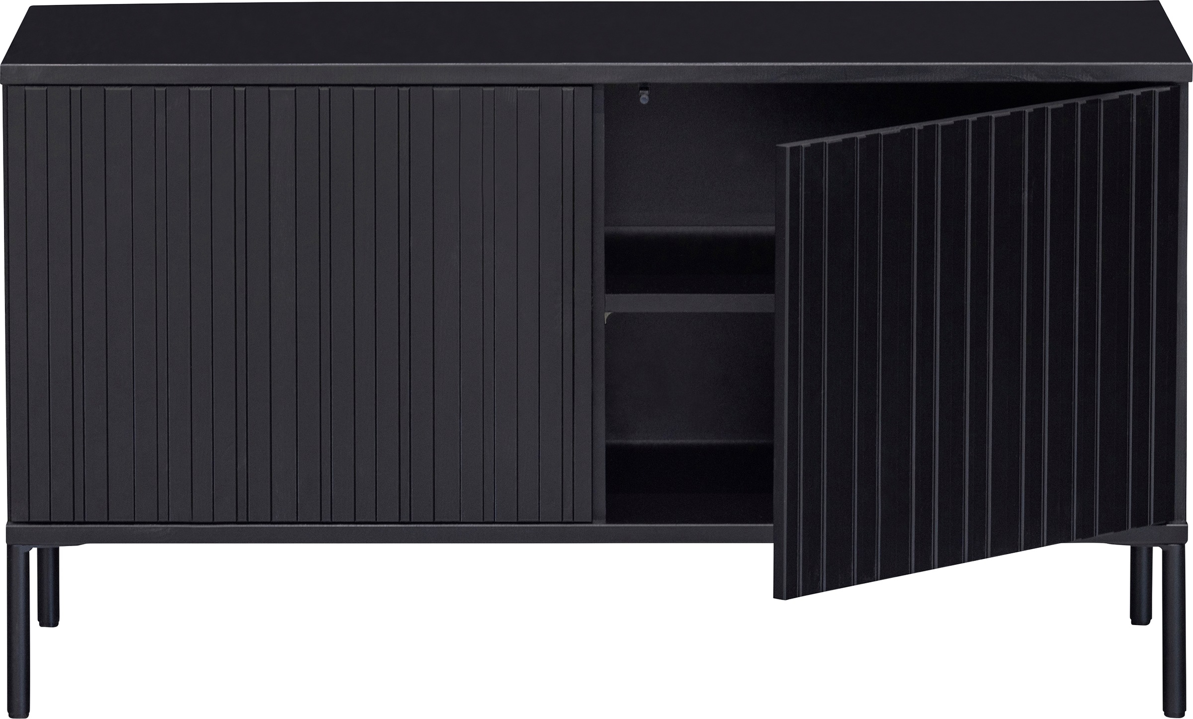 WOOOD Sideboard »New Gravure, TV-Kommode, Breite 100 cm oder 150 cm«, Kommode Höhe 56 cm, mit grafischen Relieftüren, viel Stauraum