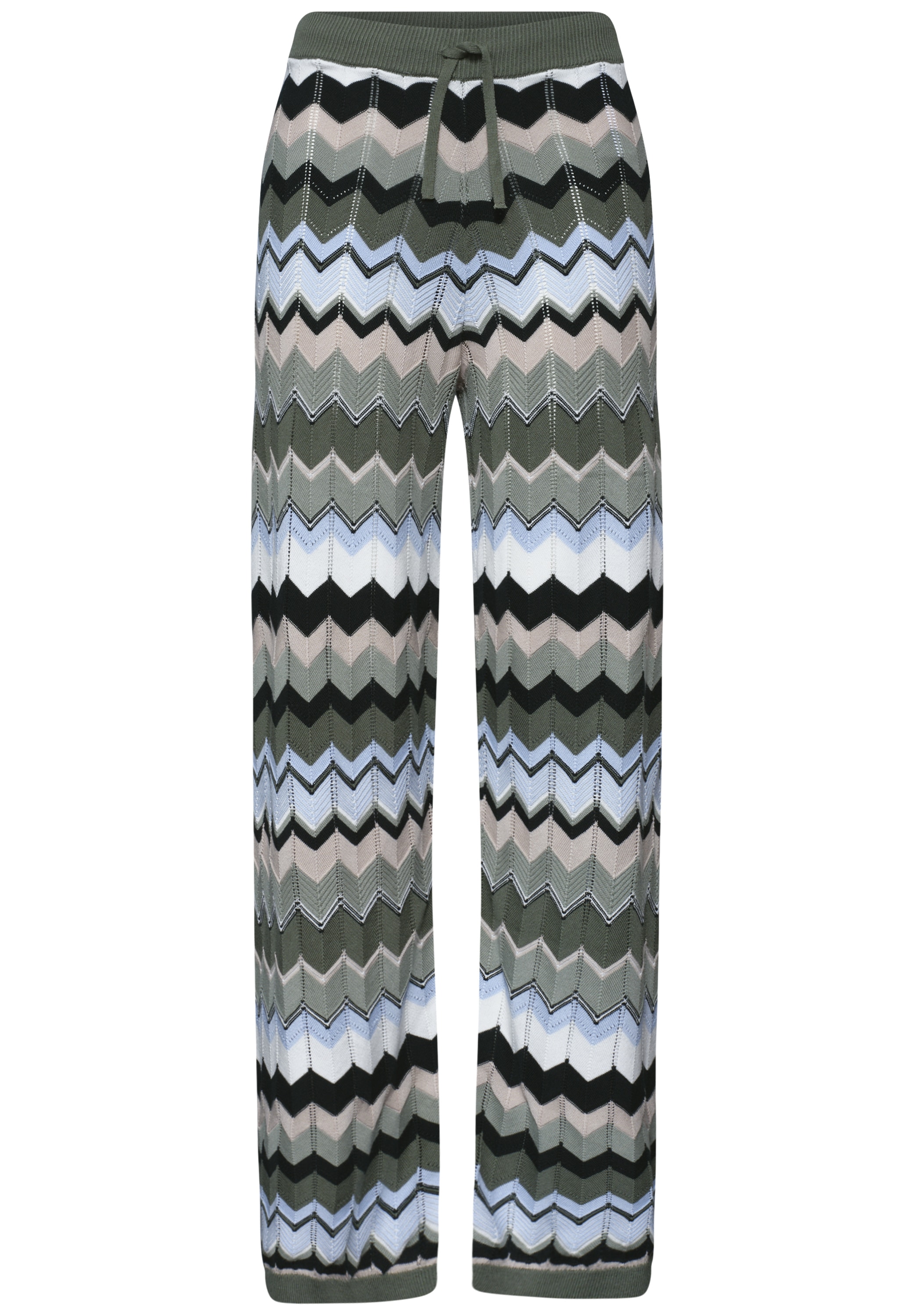 STREET ONE Stoffhose  Sommerhose mit Zick-Zack Muster